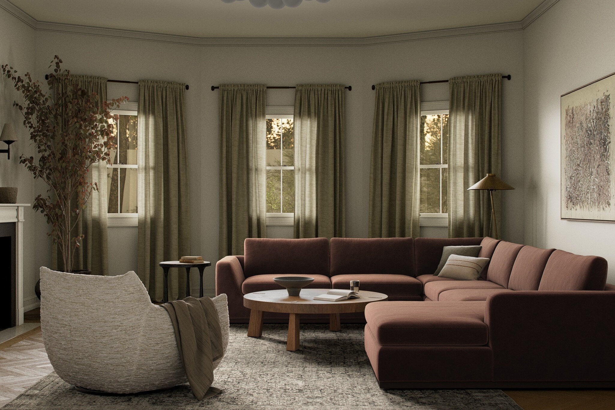 Colt 4-Piece Sectional - Surrey Cocoa | Right Chaise - Image 3