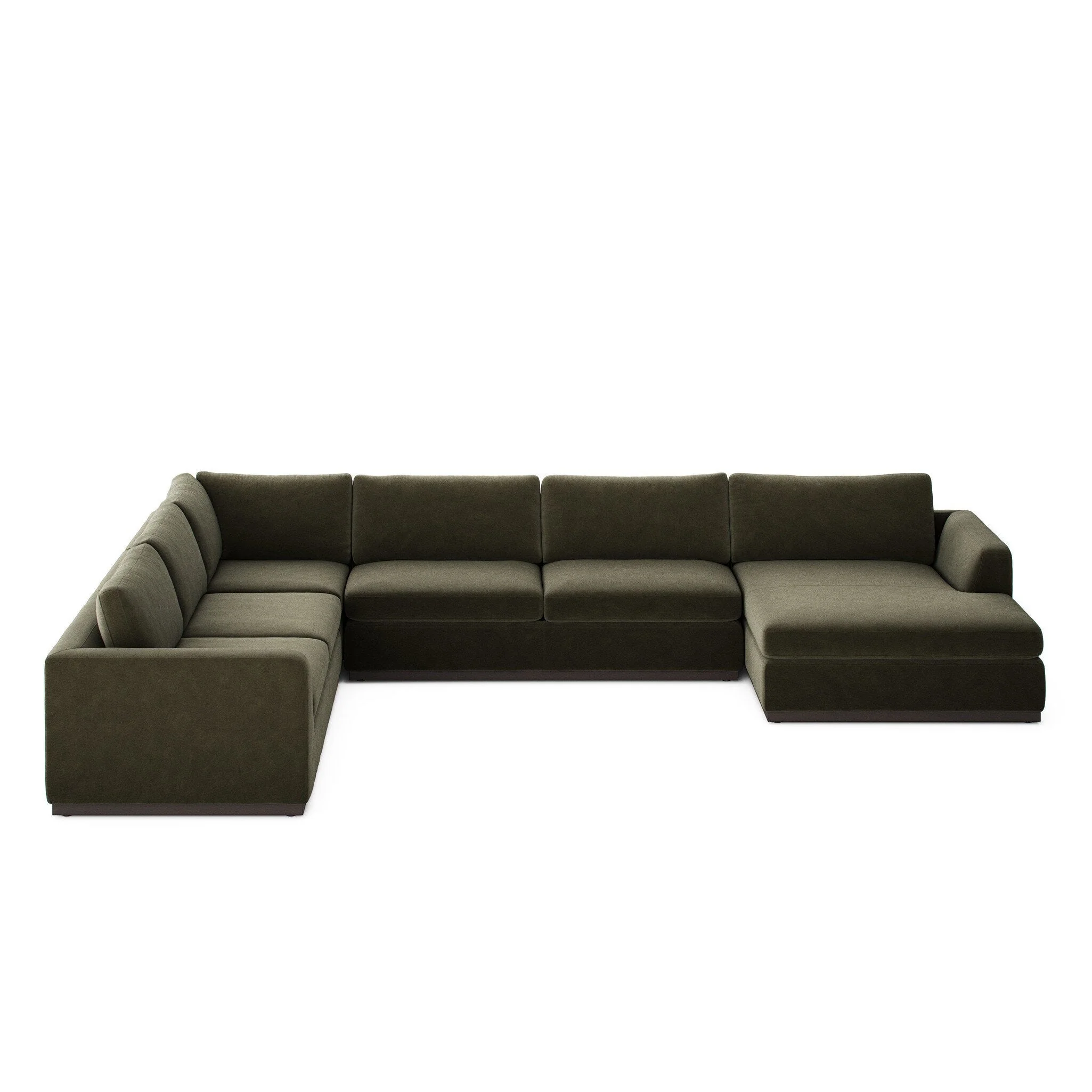 Colt 4-Piece Sectional - Surrey Olive | Right Chaise - Image 1