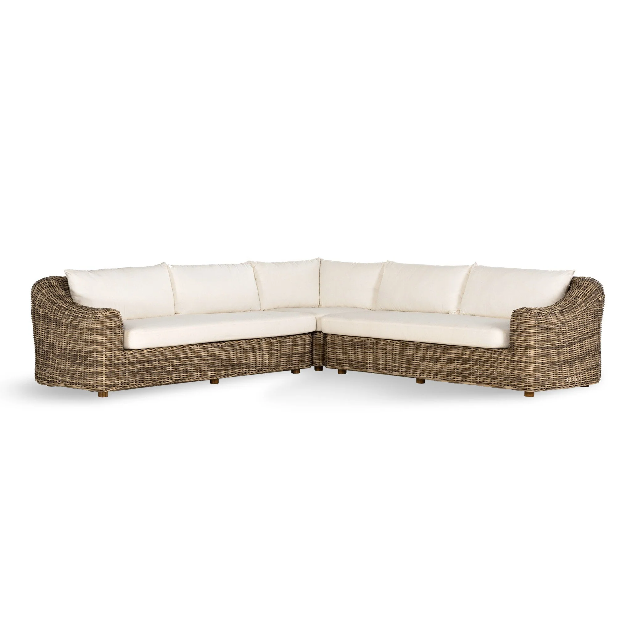 Messina Outdoor 3-Piece Sectional - Venao Ivory - Image 2