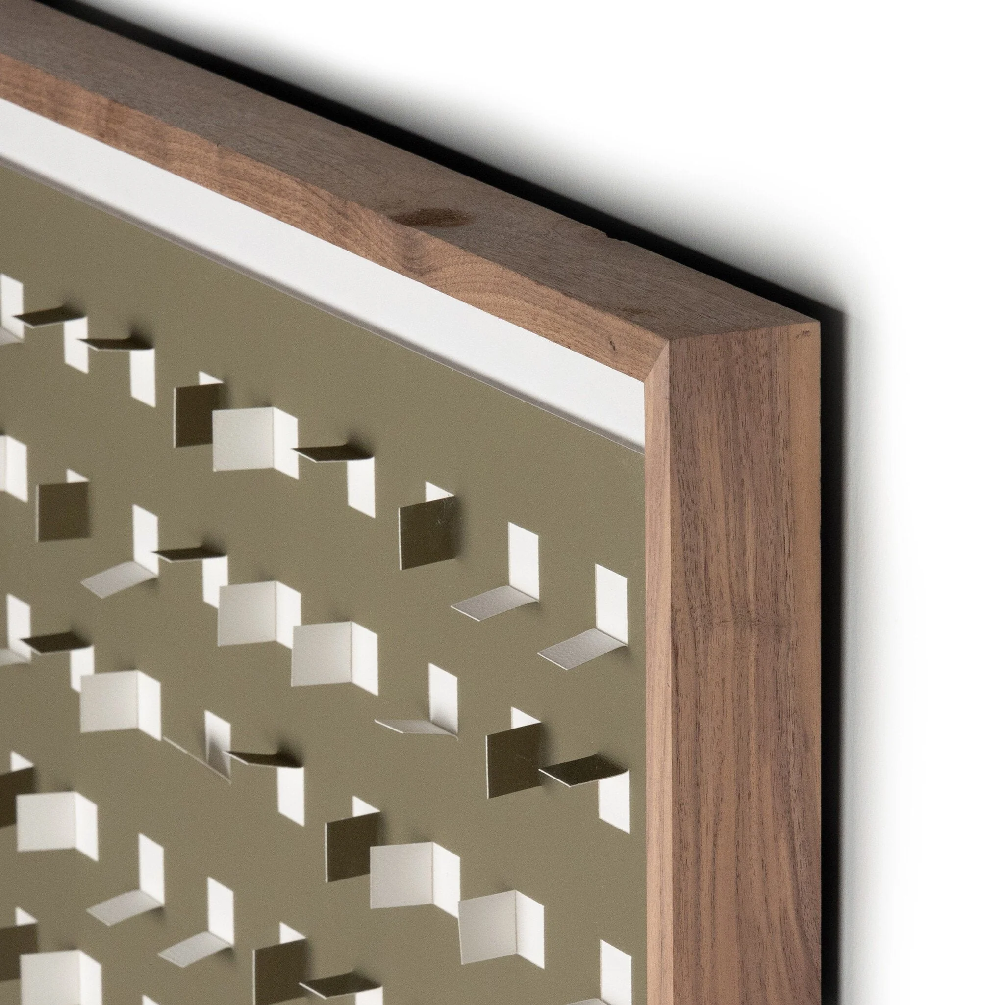 See Through Olive by FH Art Studio - Rustic 2.5 Walnut | 48" x 48" - Image 3