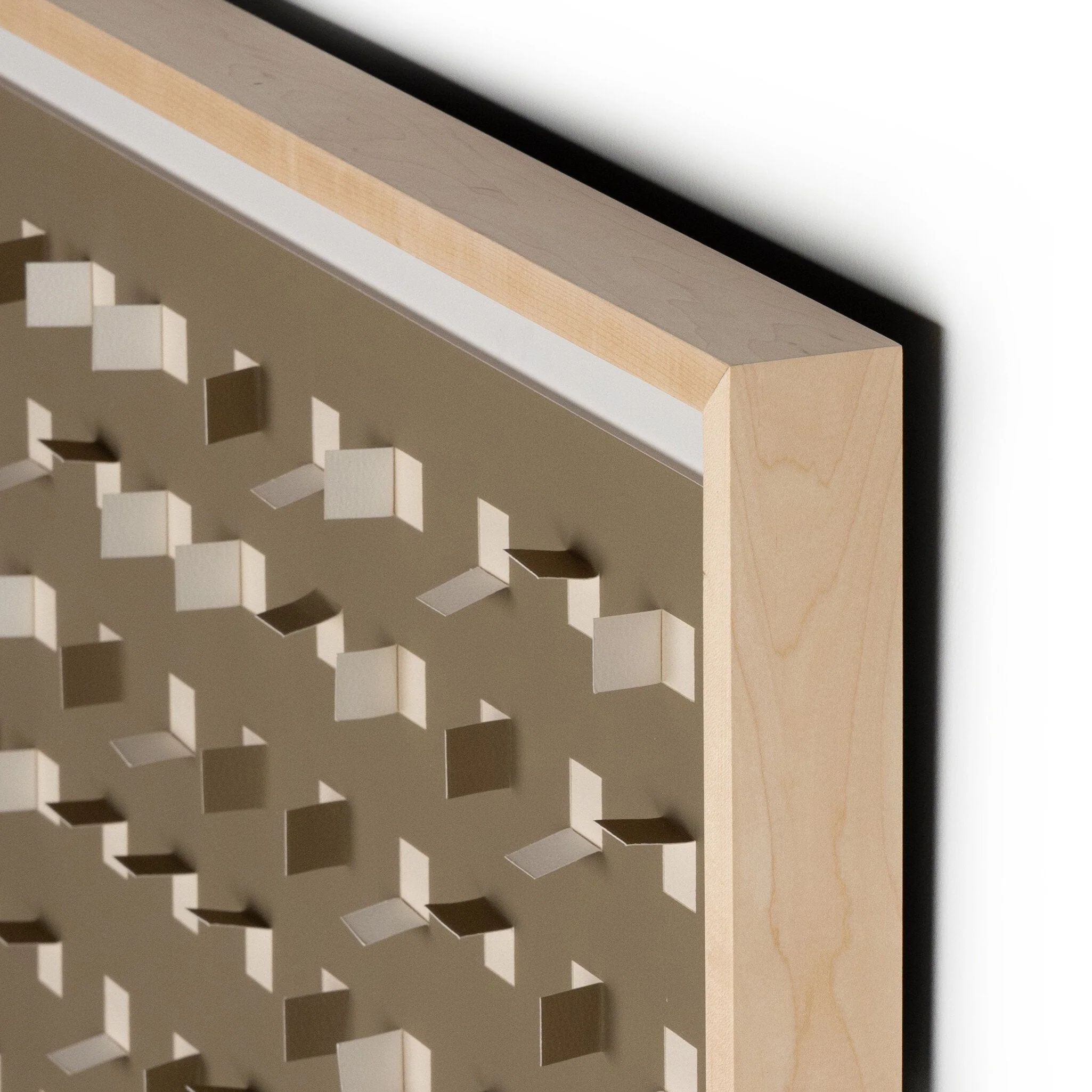See Through Taupe by FH Art Studio - Natural 2.5 Maple | 48" x 48" - Image 3