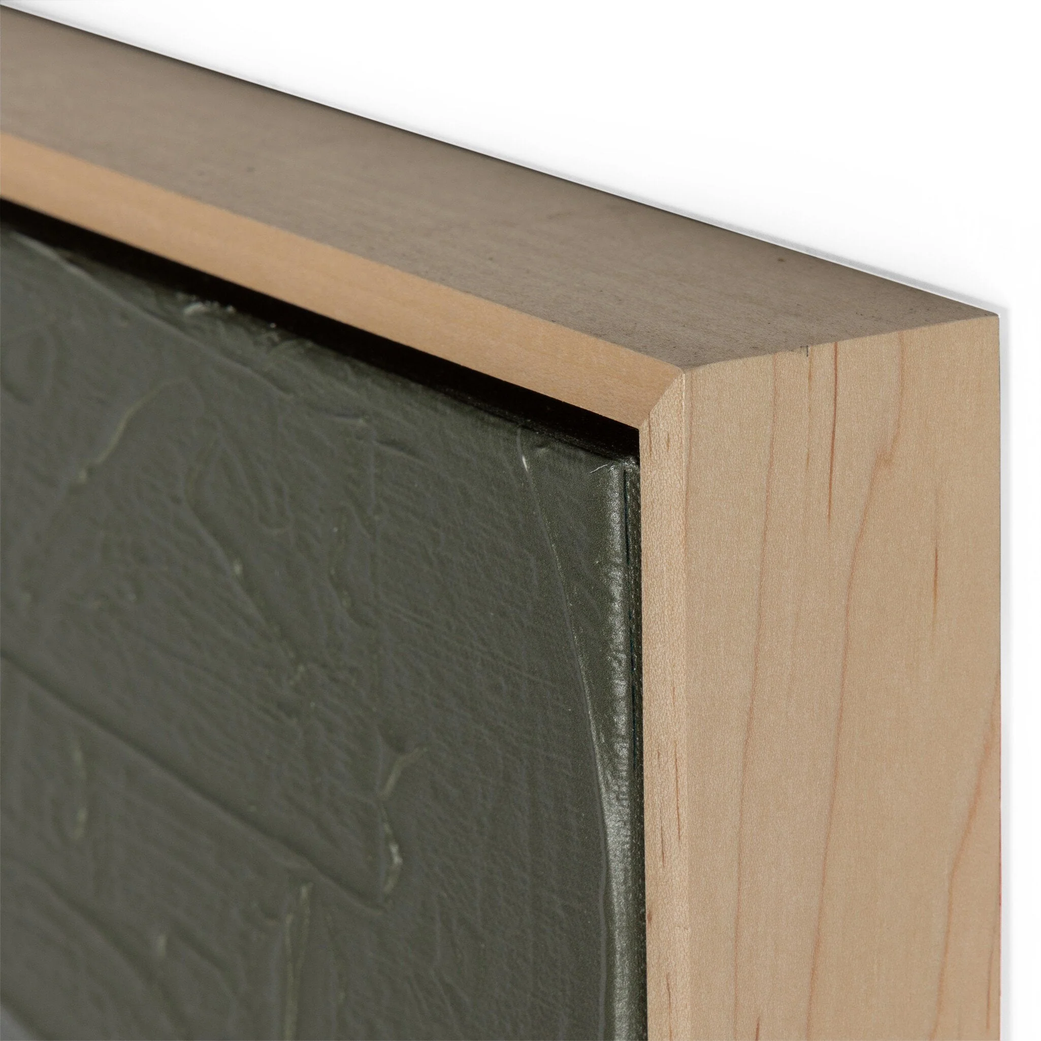 Free Form Lines I Olive by The Holly Collective - Natural Maple Floater - Image 3