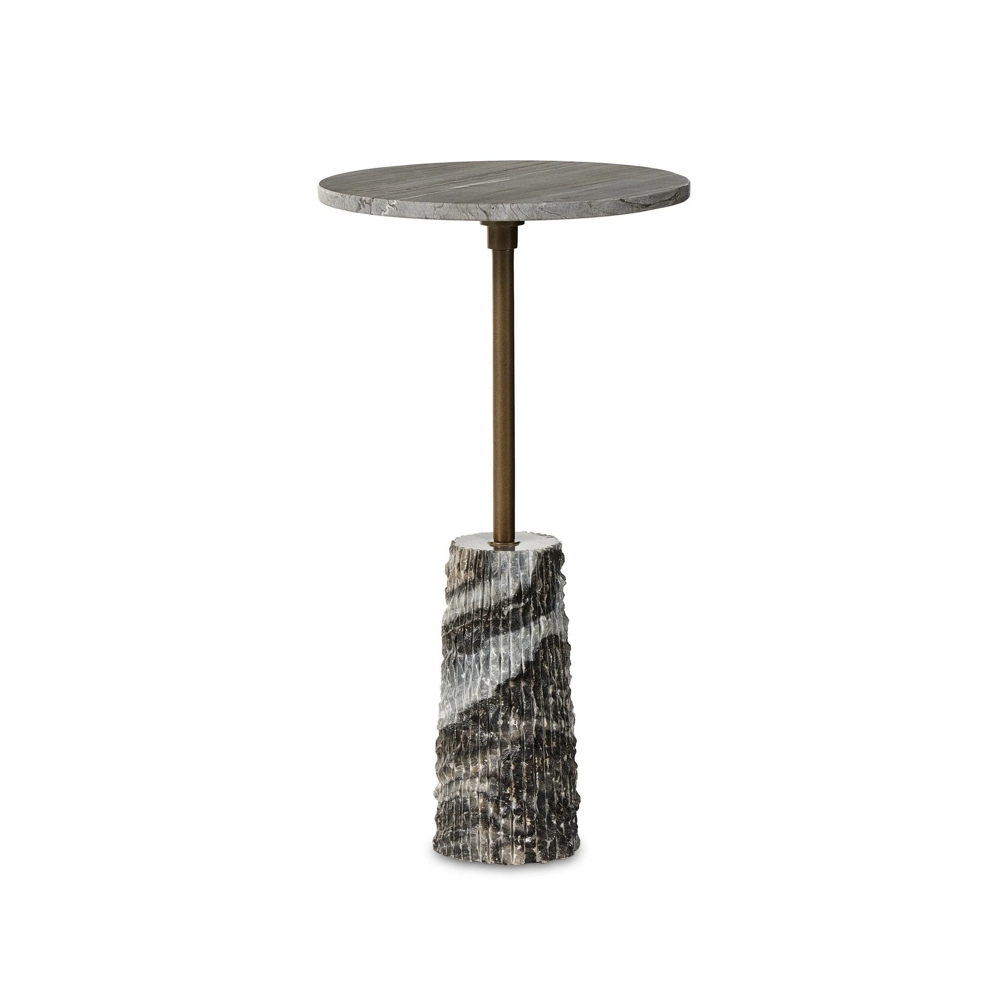 Raven End Table - Ebony Marble - Image 2