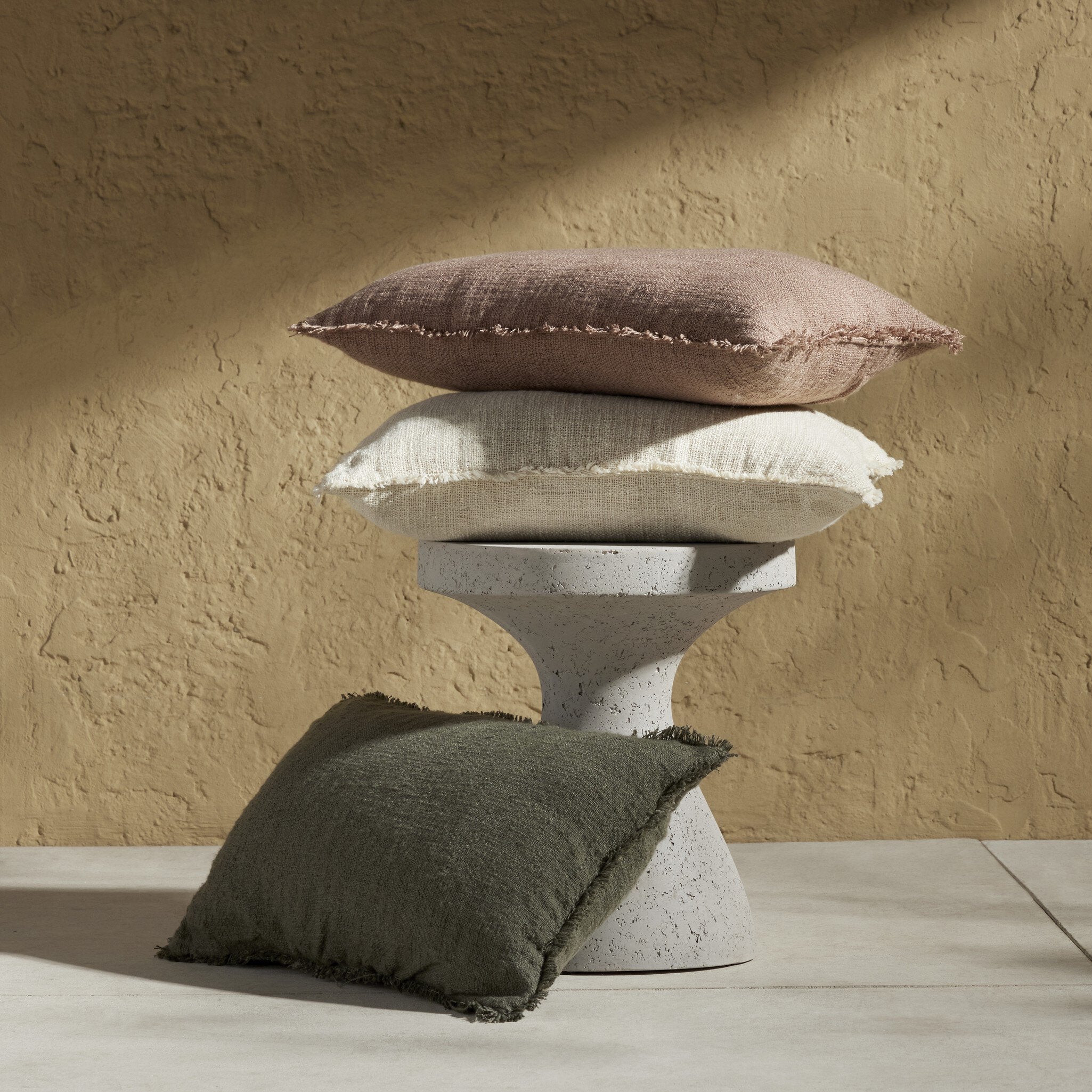 Tharp Outdoor Pillow - Textured Olive | 16" x 24" - Image 2