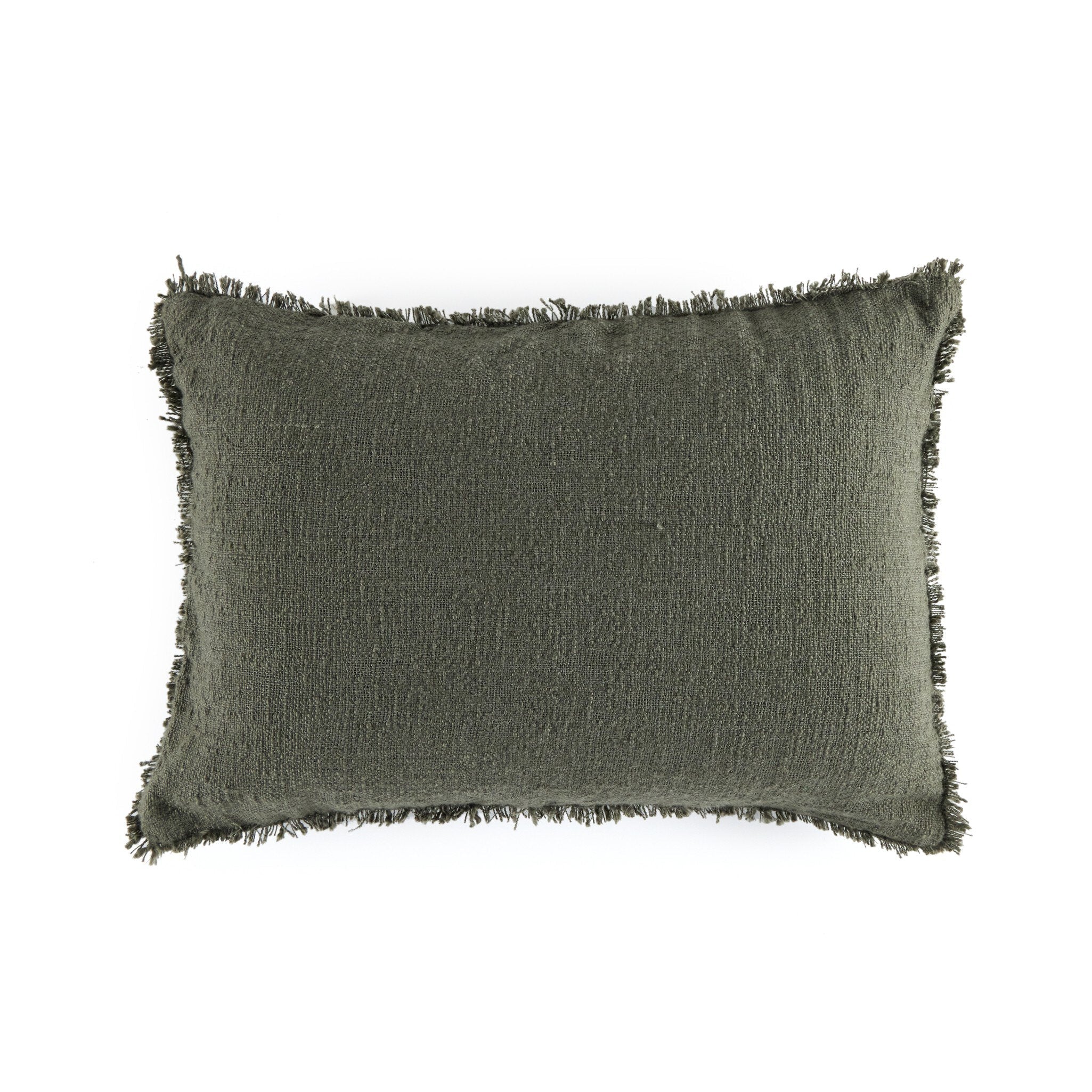 Tharp Outdoor Pillow - Textured Olive | 16" x 24" - Image 1