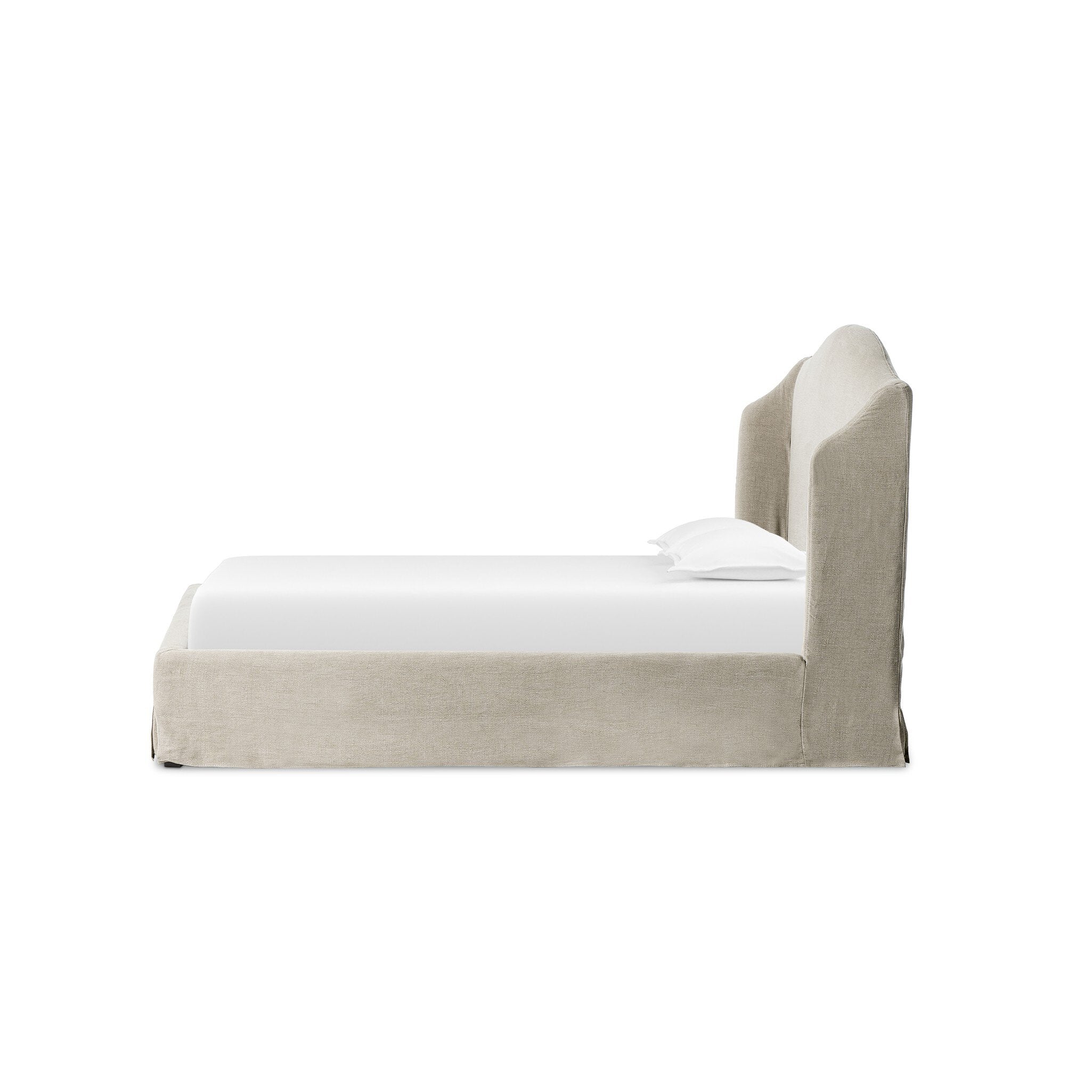 Meryl Slipcover Bed - Broadway Stone | Queen - Image 3