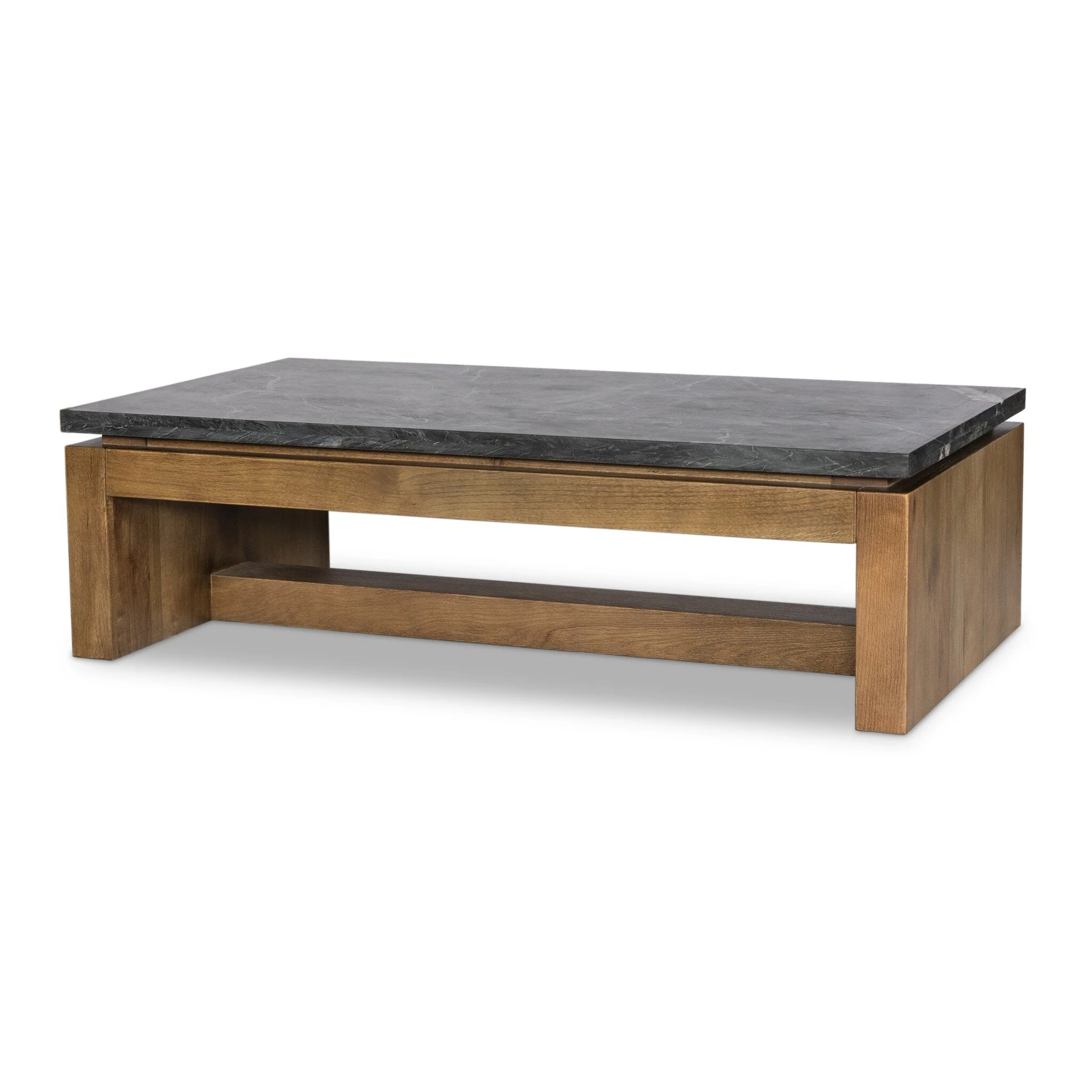 Kenneth Coffee Table - Polished Black Marble - Image 2