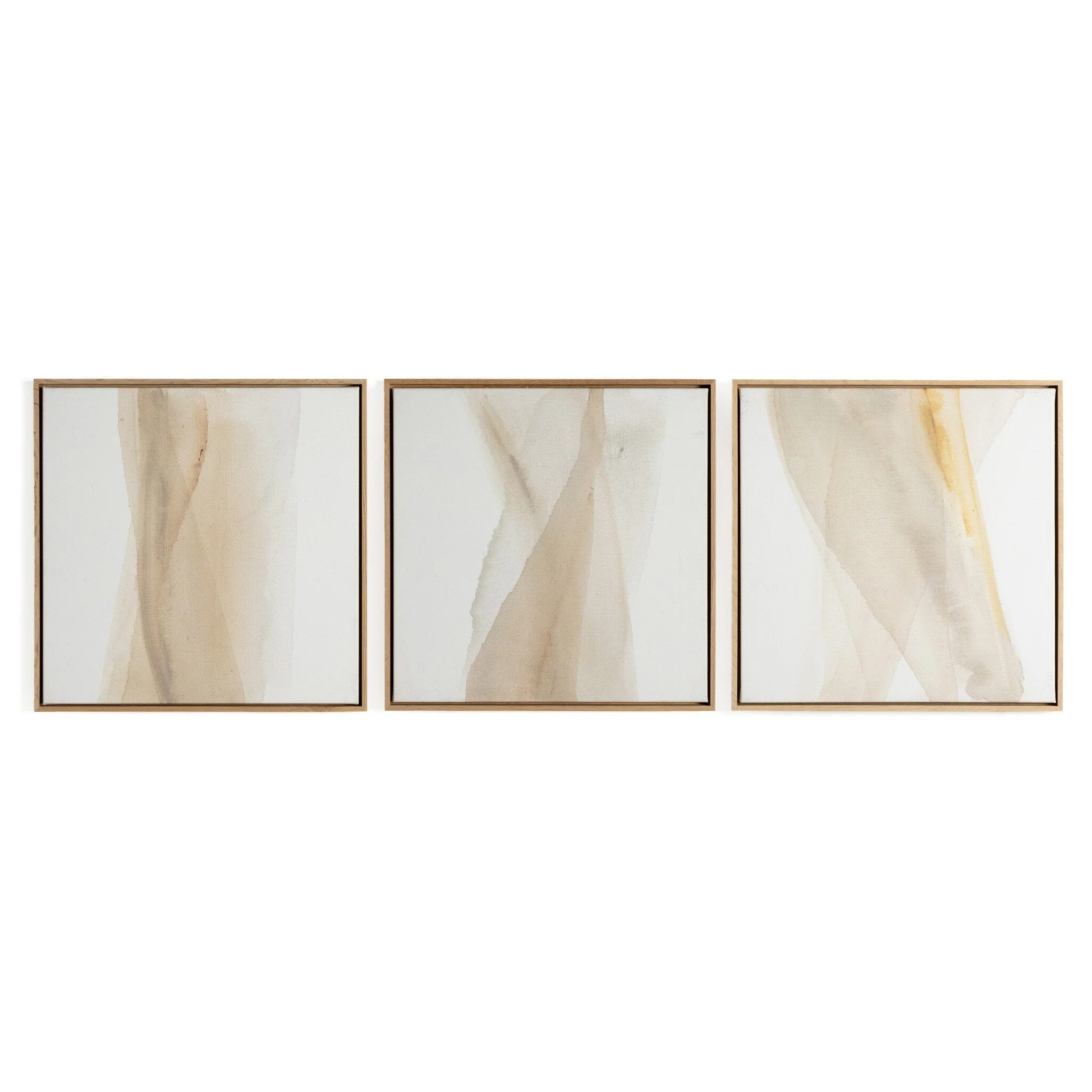 Wash Triptych by Jess Engle – Vertical Grain White Oak Floater