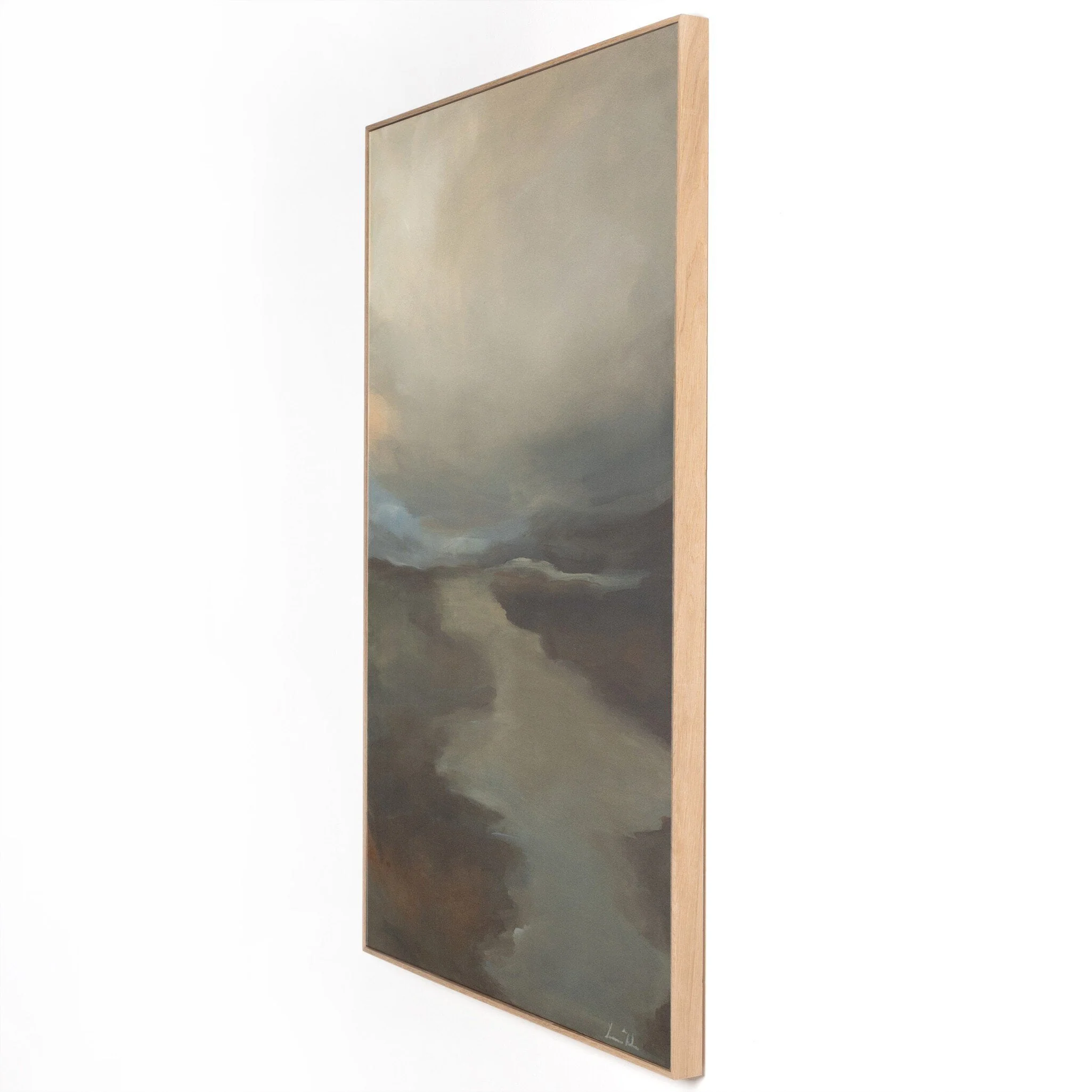Fog II by Lauren Fuhr - Vertical Grain White Oak Floater | 40.5" x 60" - Image 2