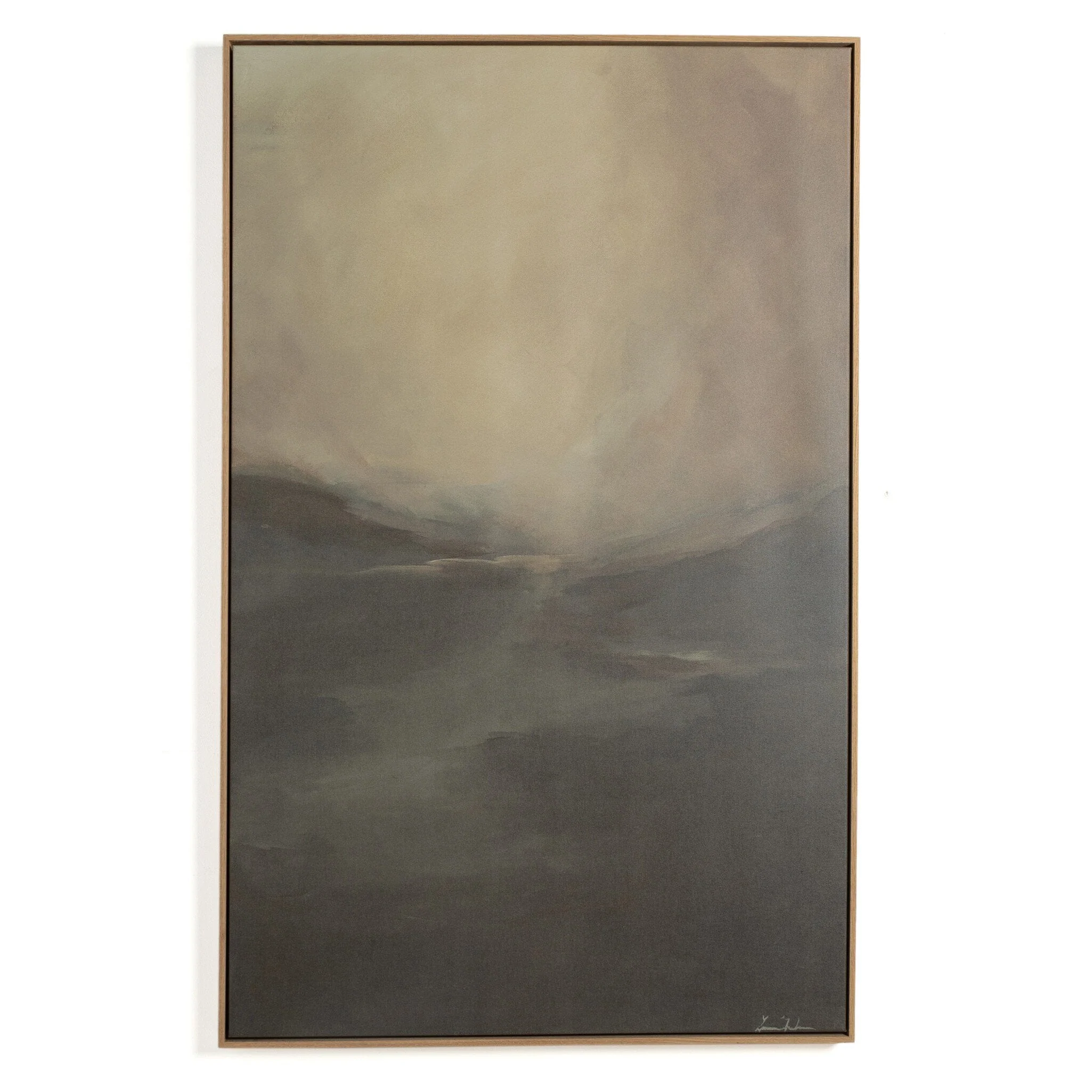 Fog I by Lauren Fuhr - Vertical Grain White Oak Floater - Image 1