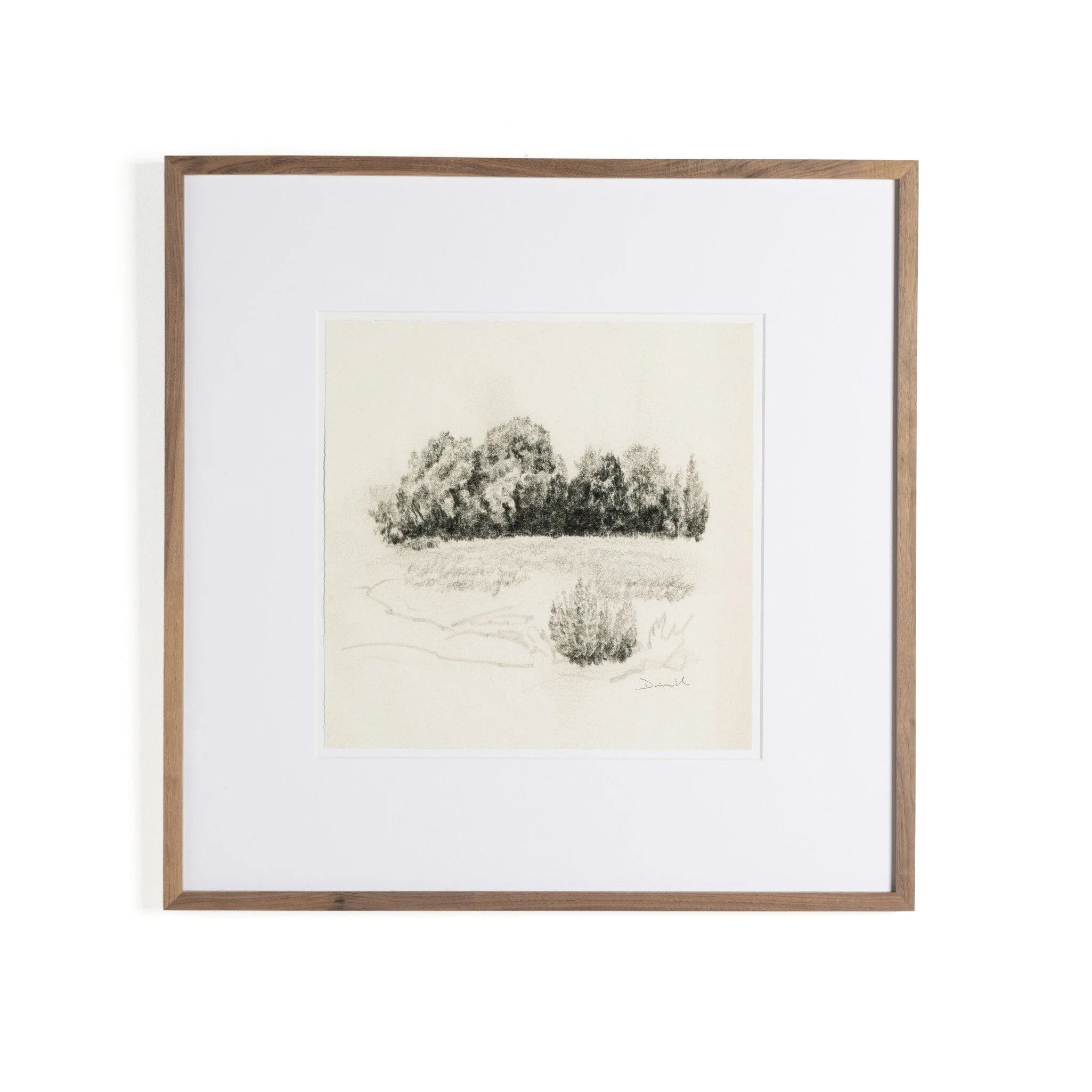 Land Sketch 1 by Dan Hobday - Rustic 1.5 Walnut - Image 1