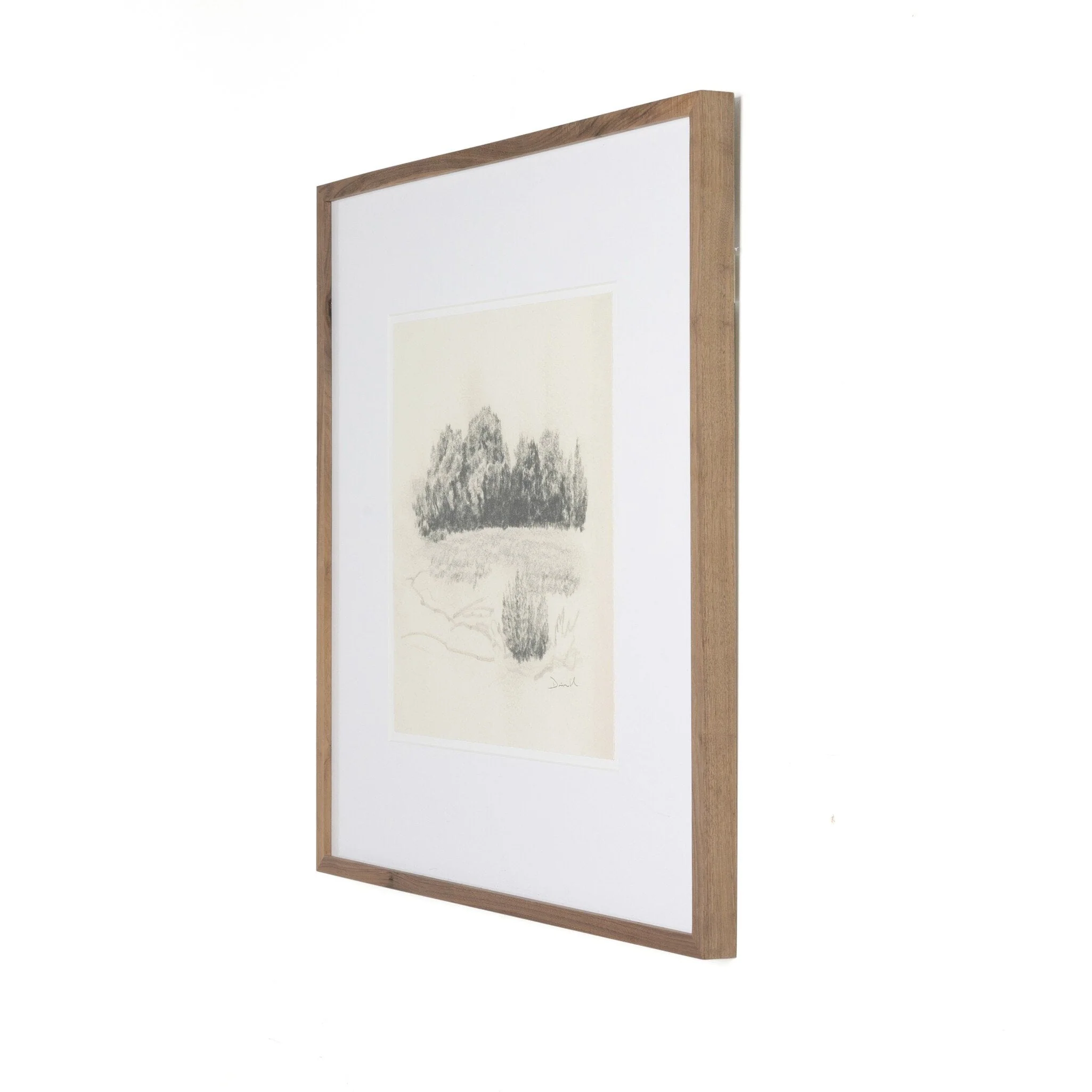 Land Sketch 1 by Dan Hobday - Rustic 1.5 Walnut - Image 2