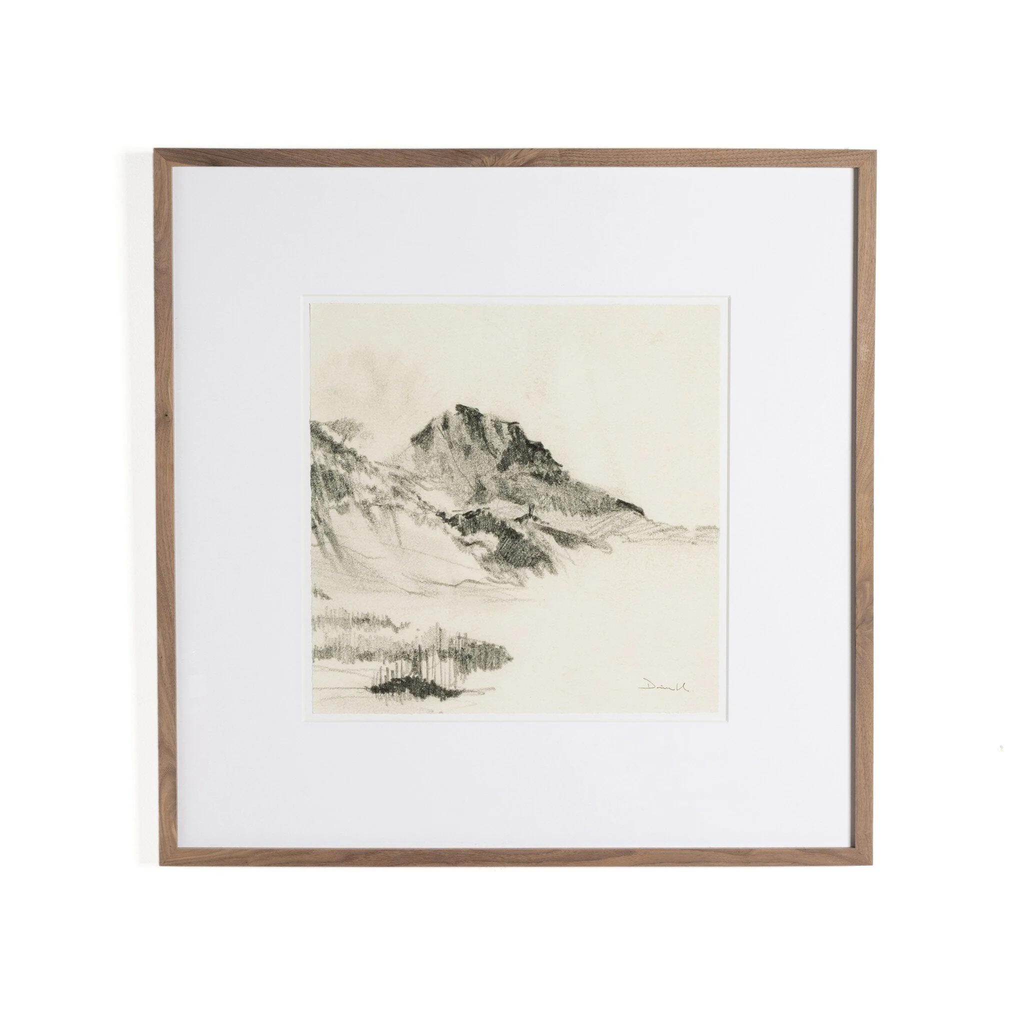 Land Sketch 2 by Dan Hobday - Rustic 1.5 Walnut - Image 1