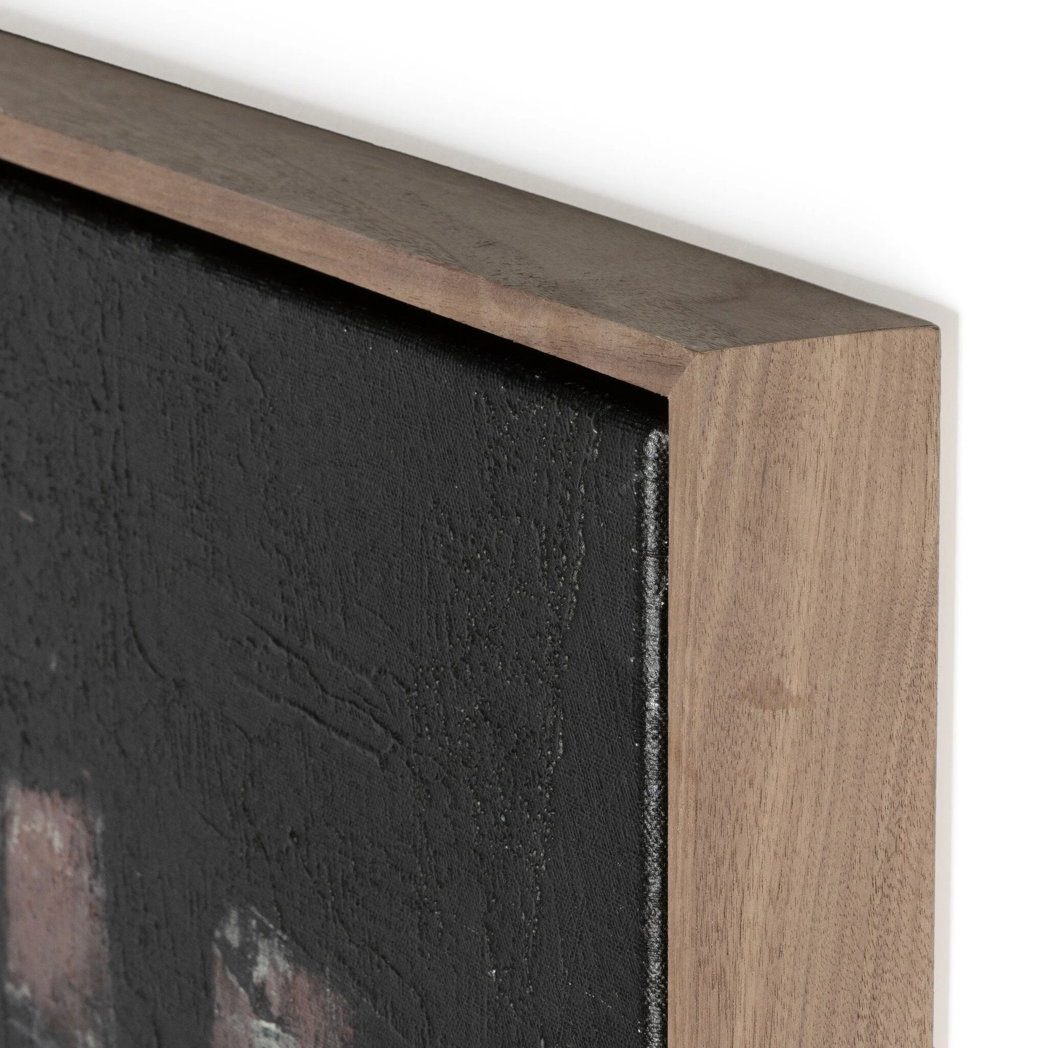 Oculus Black II by Jamie Beckwith - Rustic Walnut Floater - Image 3