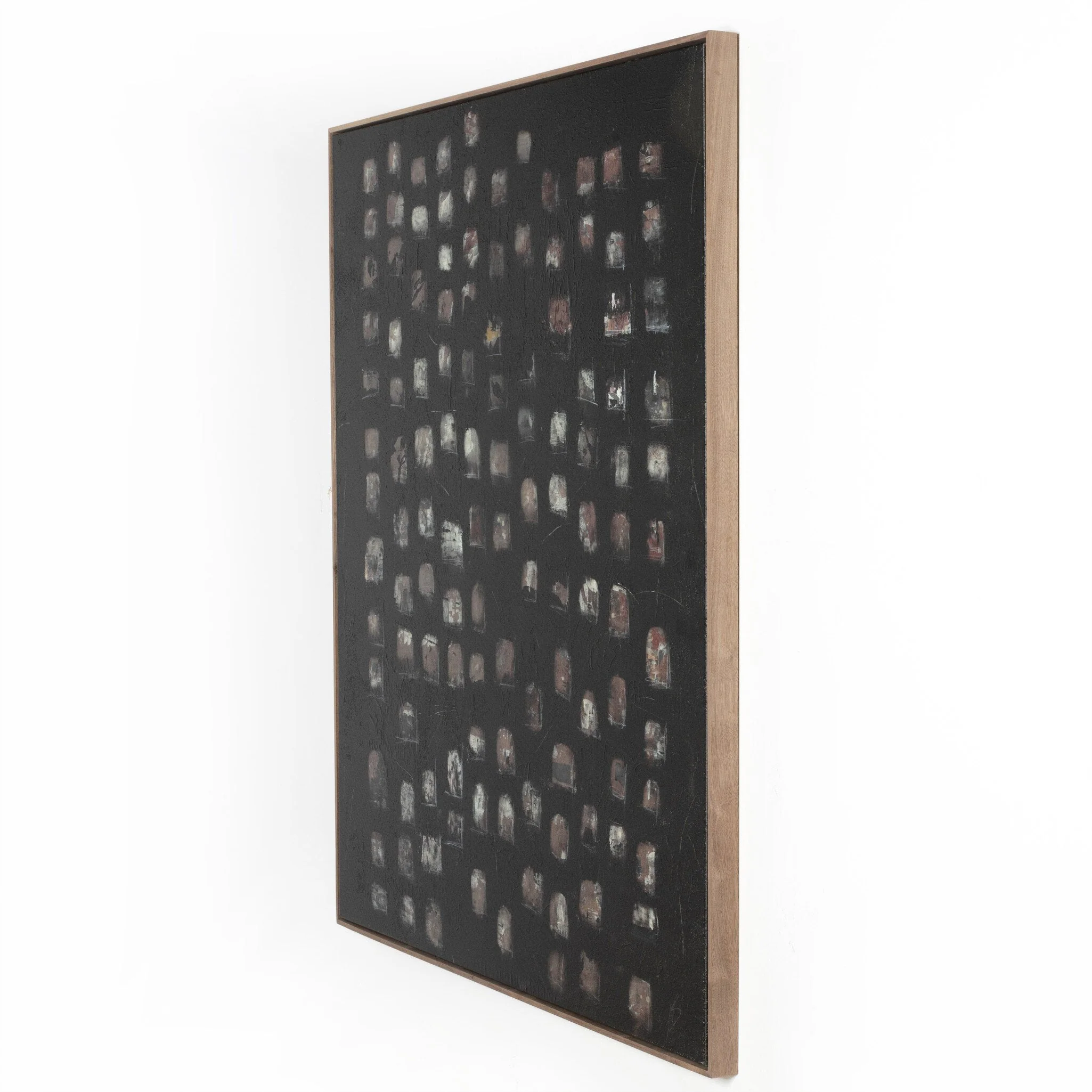 Oculus Black II by Jamie Beckwith - Rustic Walnut Floater - Image 2