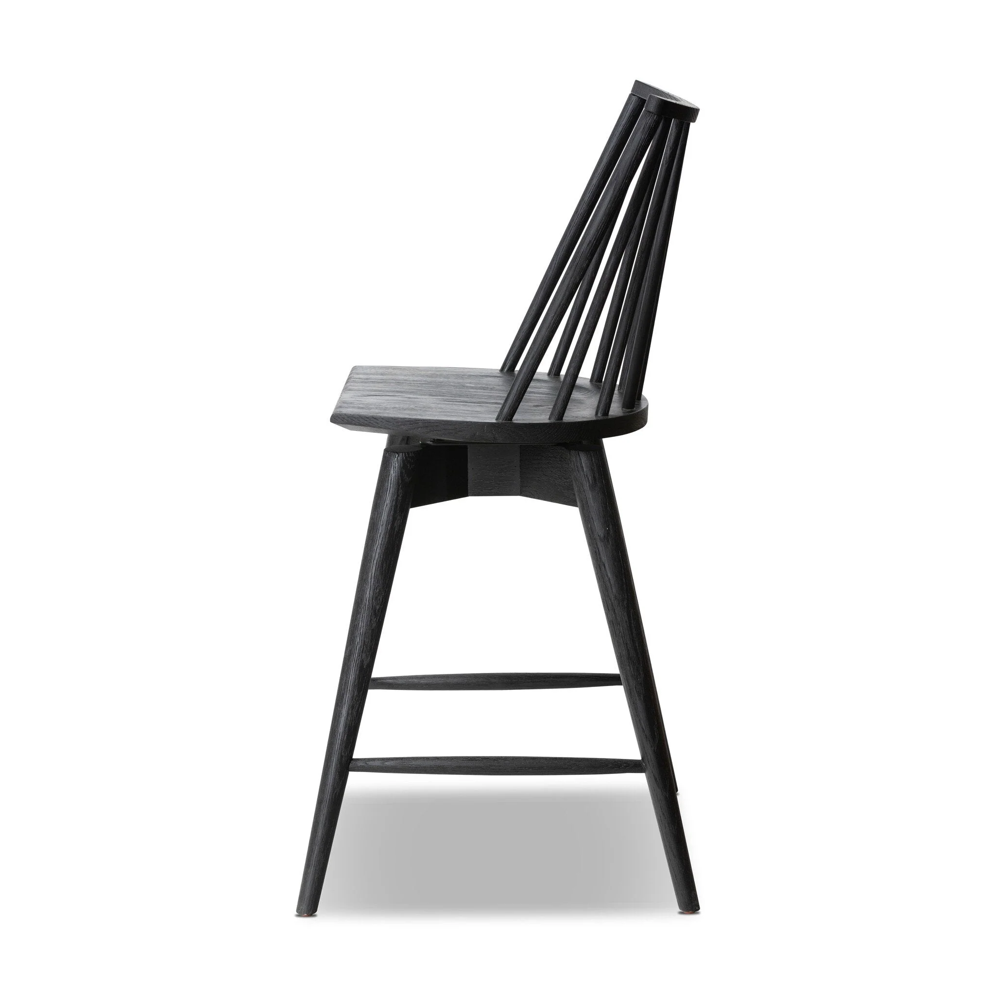 Lewis Swivel Counter Stool - Black Oak - Image 3