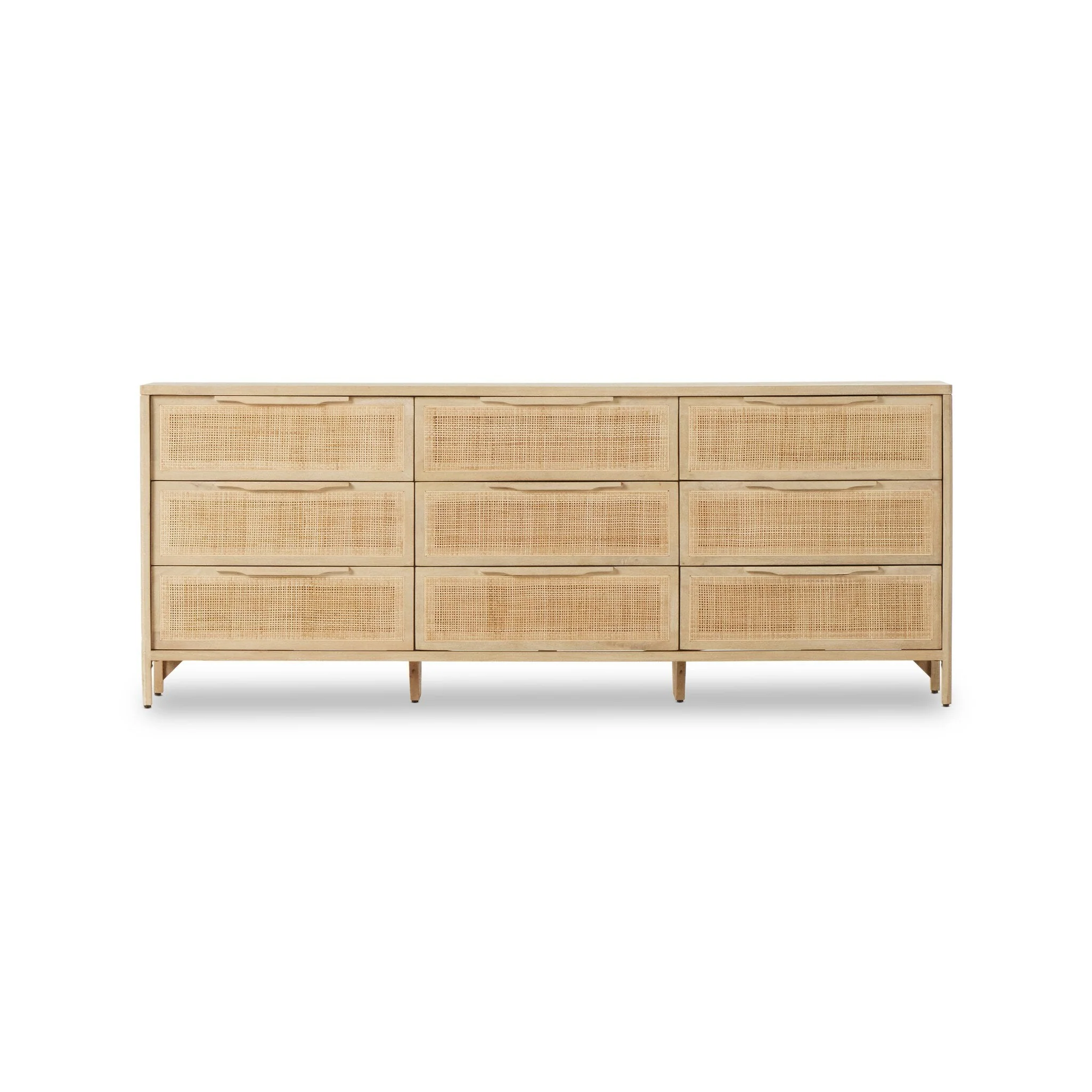 Sydney 9 Drawer Dresser - Natural Cane - Image 1
