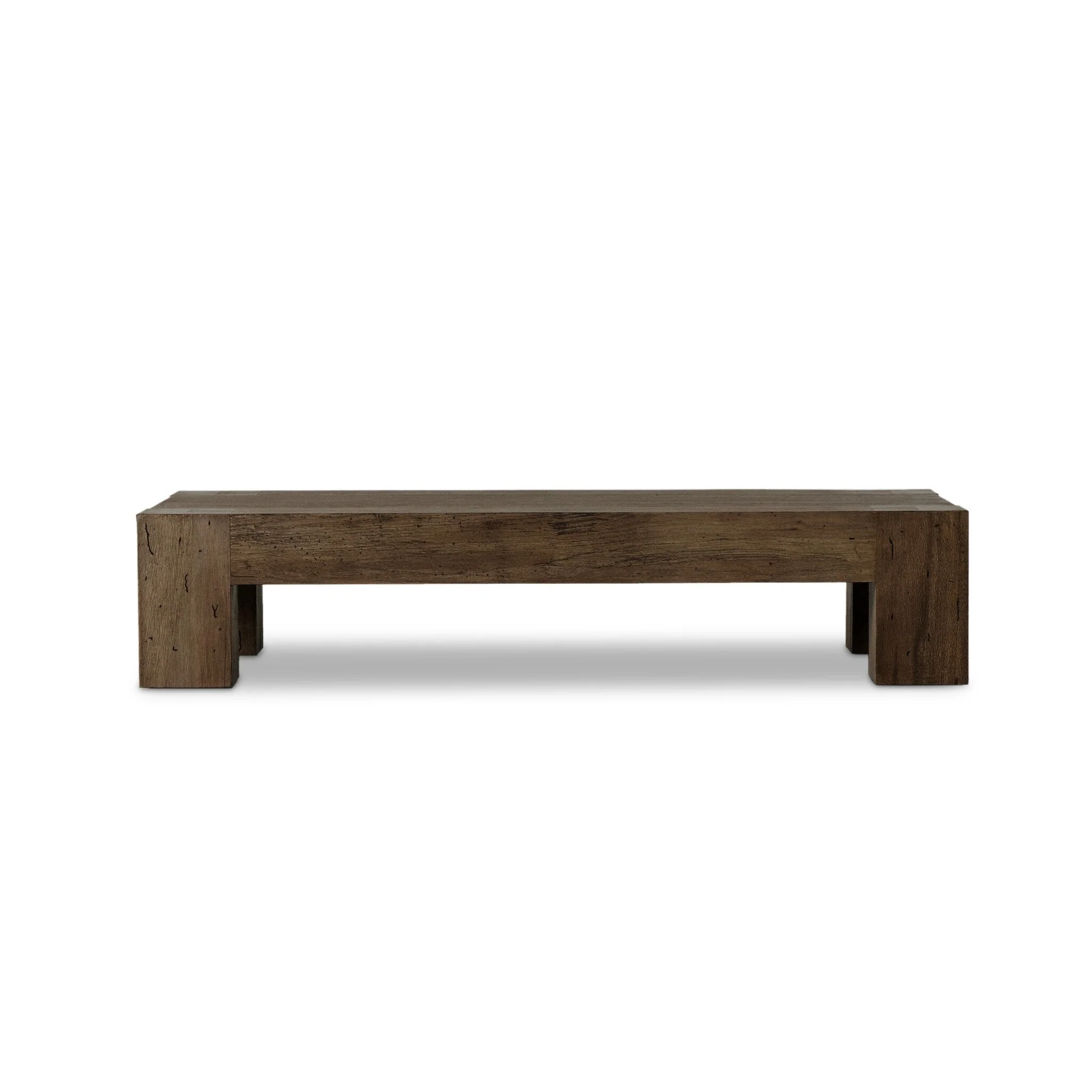 Abaso Rectangular Coffee Table – Ebony Rustic Wormwood Oak
