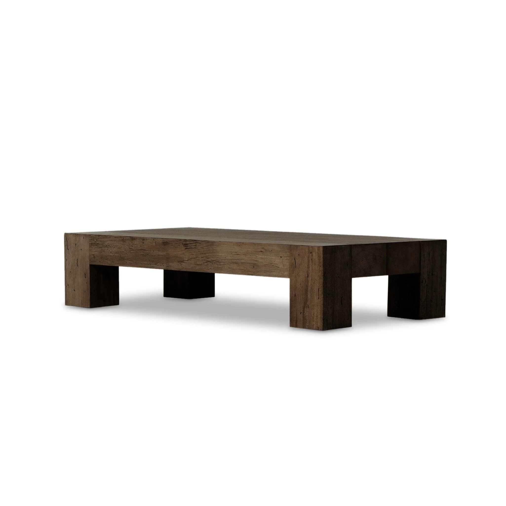 Abaso Rectangular Coffee Table - Ebony Rustic Wormwood Oak - Image 2