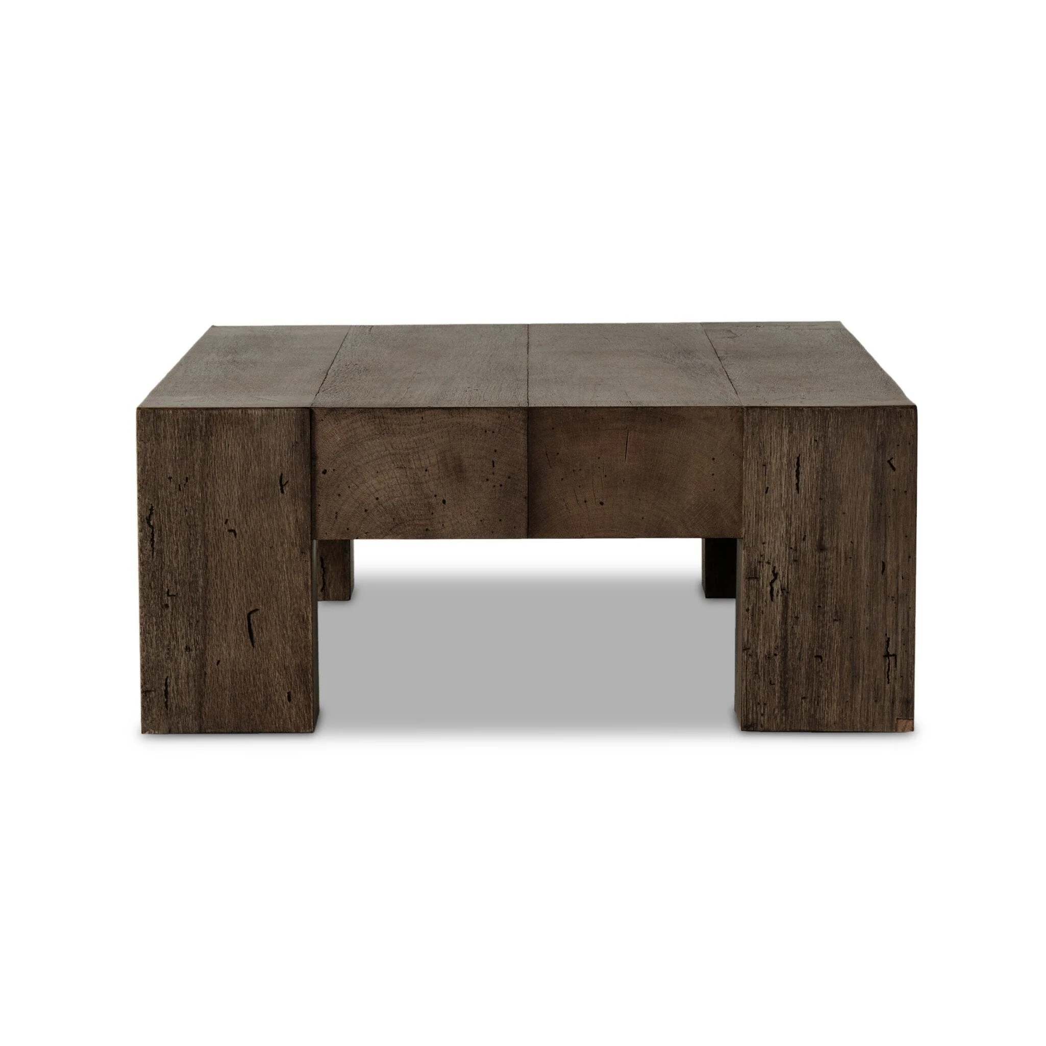 Abaso Rectangular Coffee Table - Ebony Rustic Wormwood Oak - Image 3