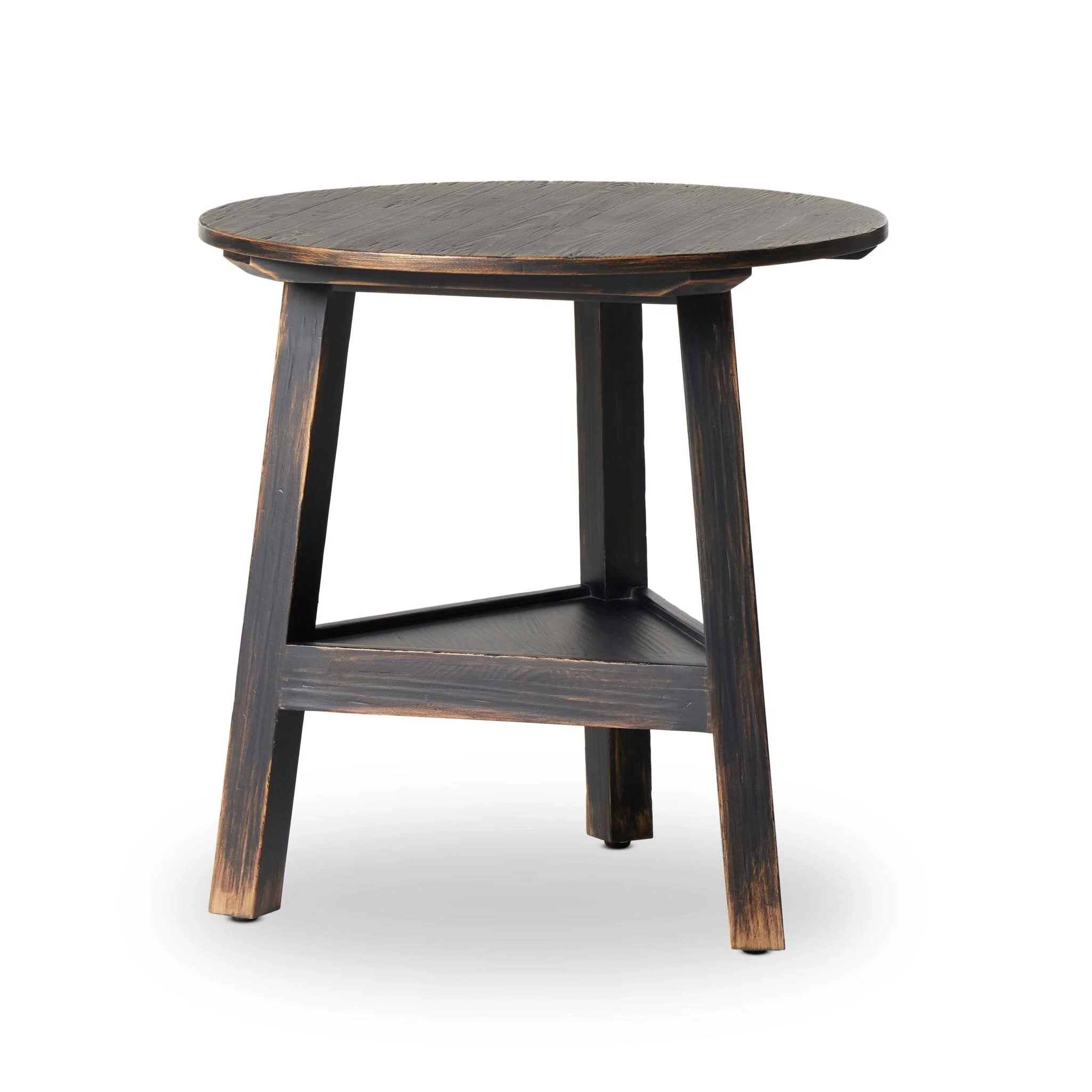 Kickapoo River Cricket Table - Distressed Black Veneer - Image 1