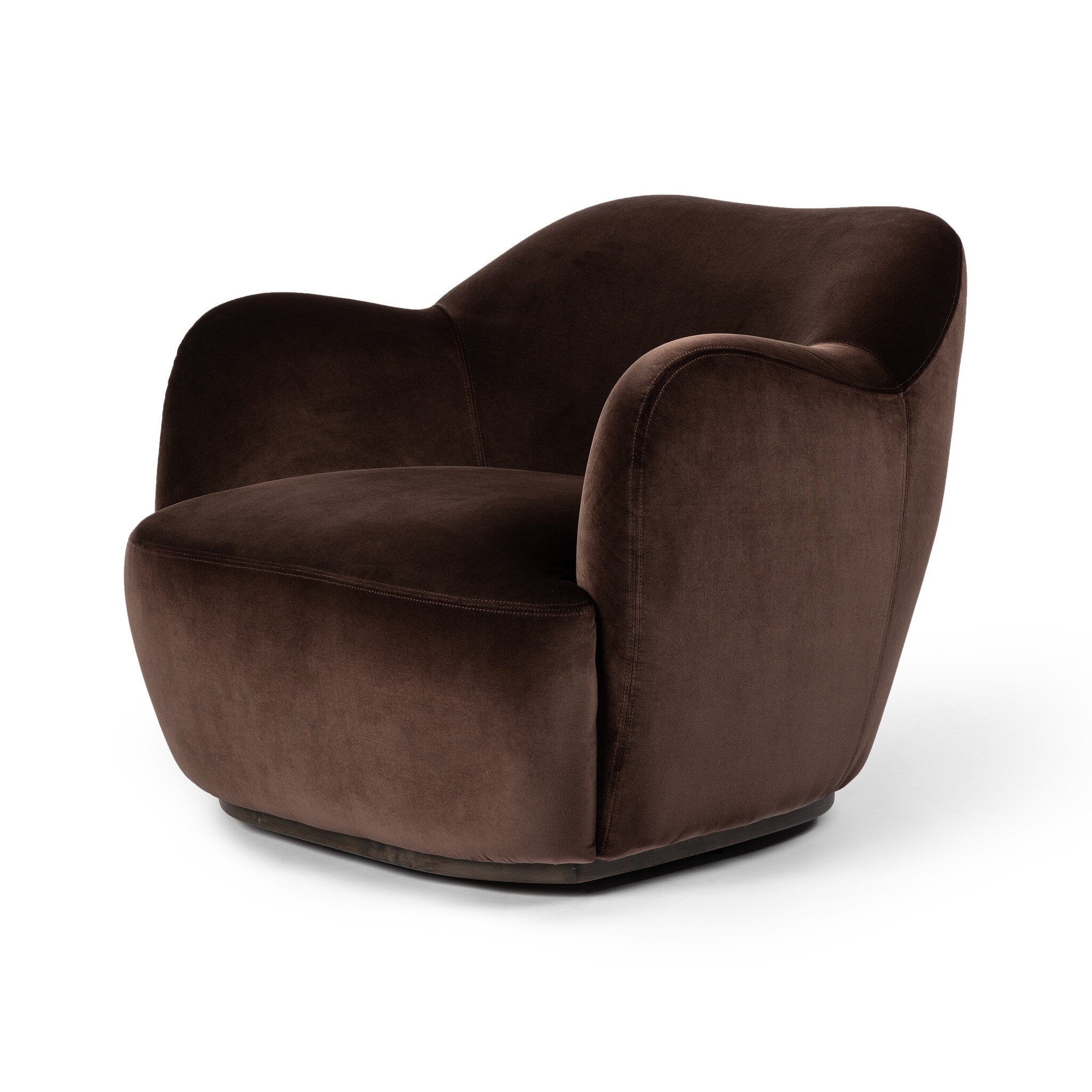 Julius Swivel Chair - Surrey Cocoa - Image 2