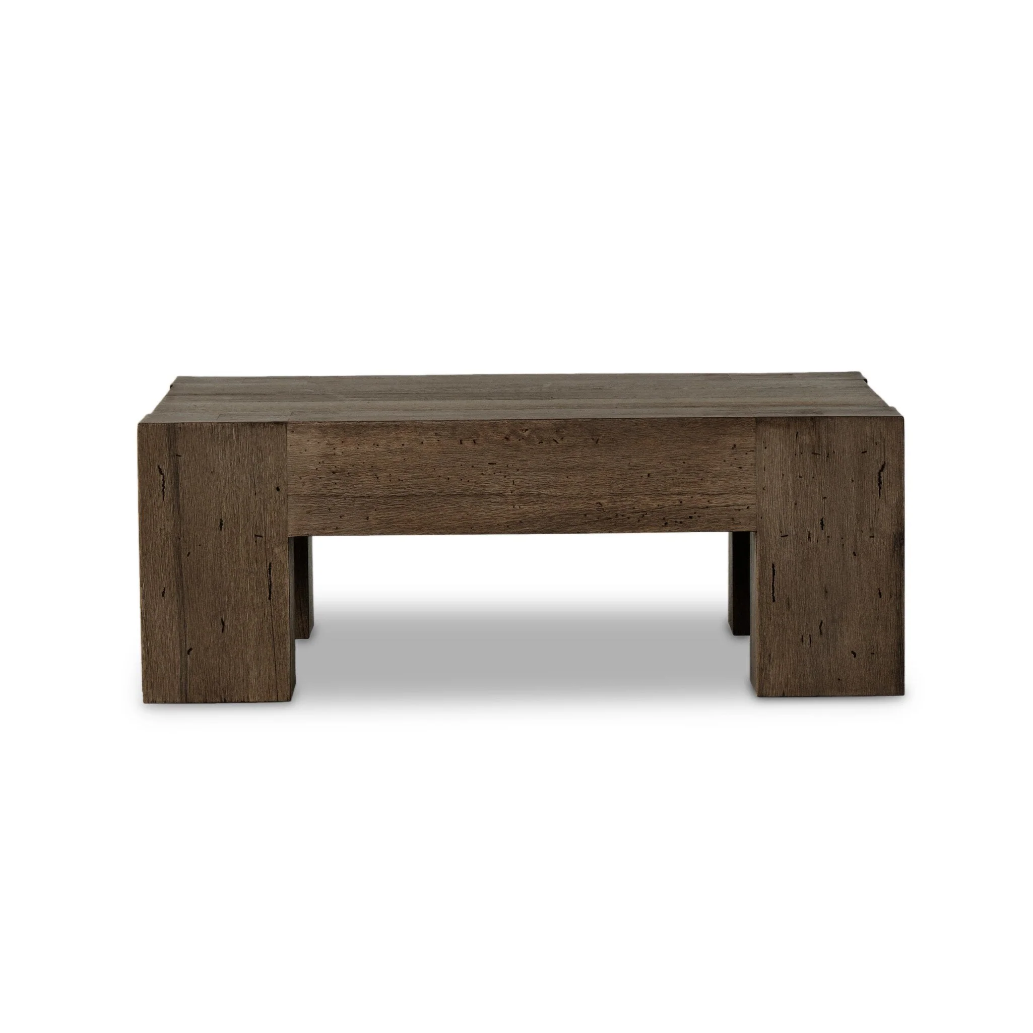 Abaso Small Square Coffee Table - Ebony Rustic Wormwood Oak - Image 2