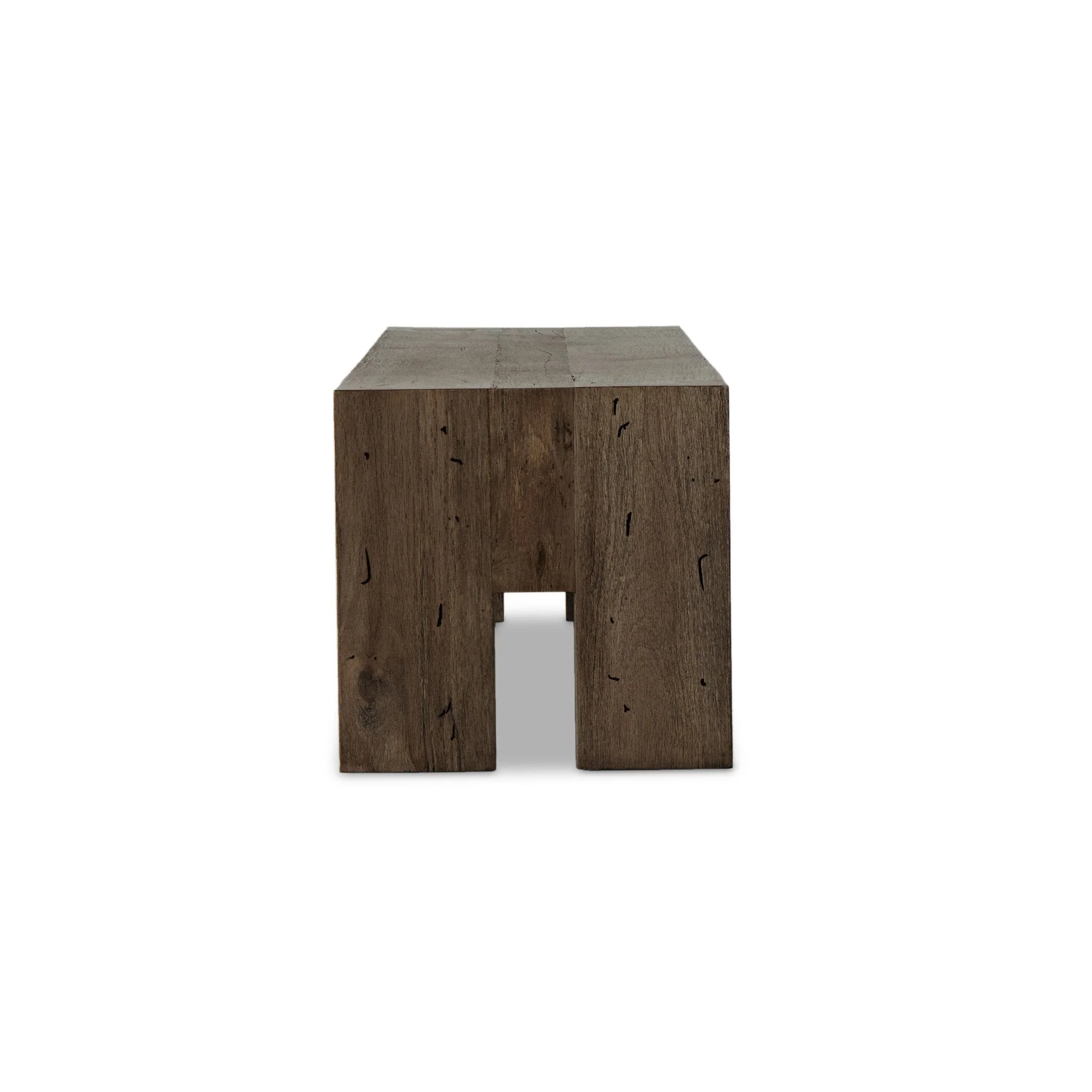 Abaso Large Accent Bench - Ebony Rustic Wormwood Oak - Image 3