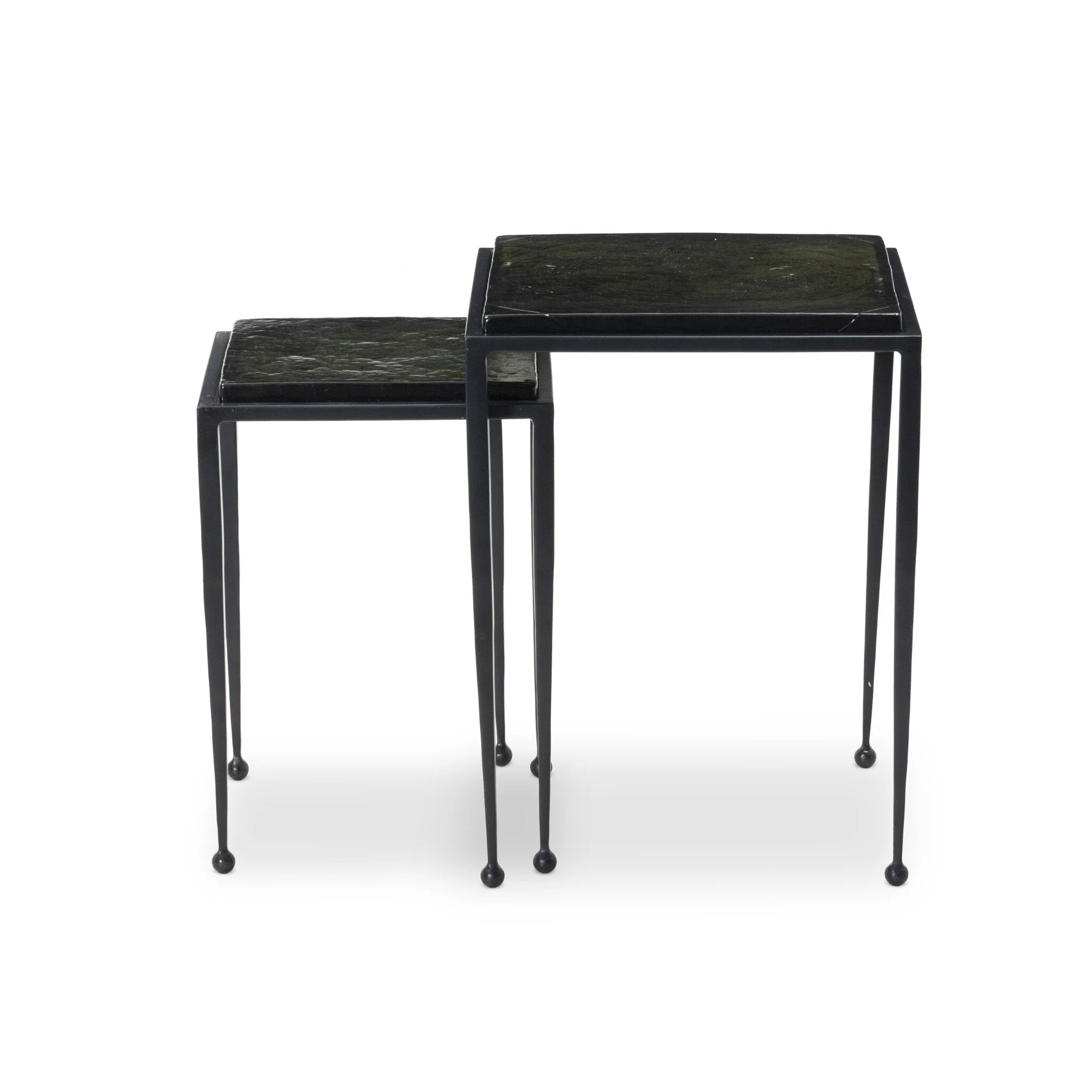 Dalston Nesting End Table Set - Moss Cast Glass - Image 3