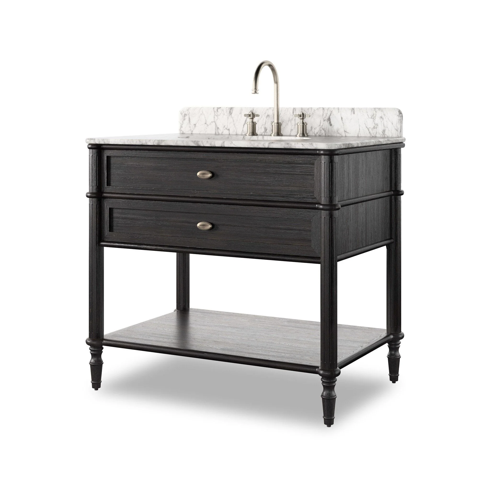 Toulouse Single Vanity - Satin Black Veneer - Image 2
