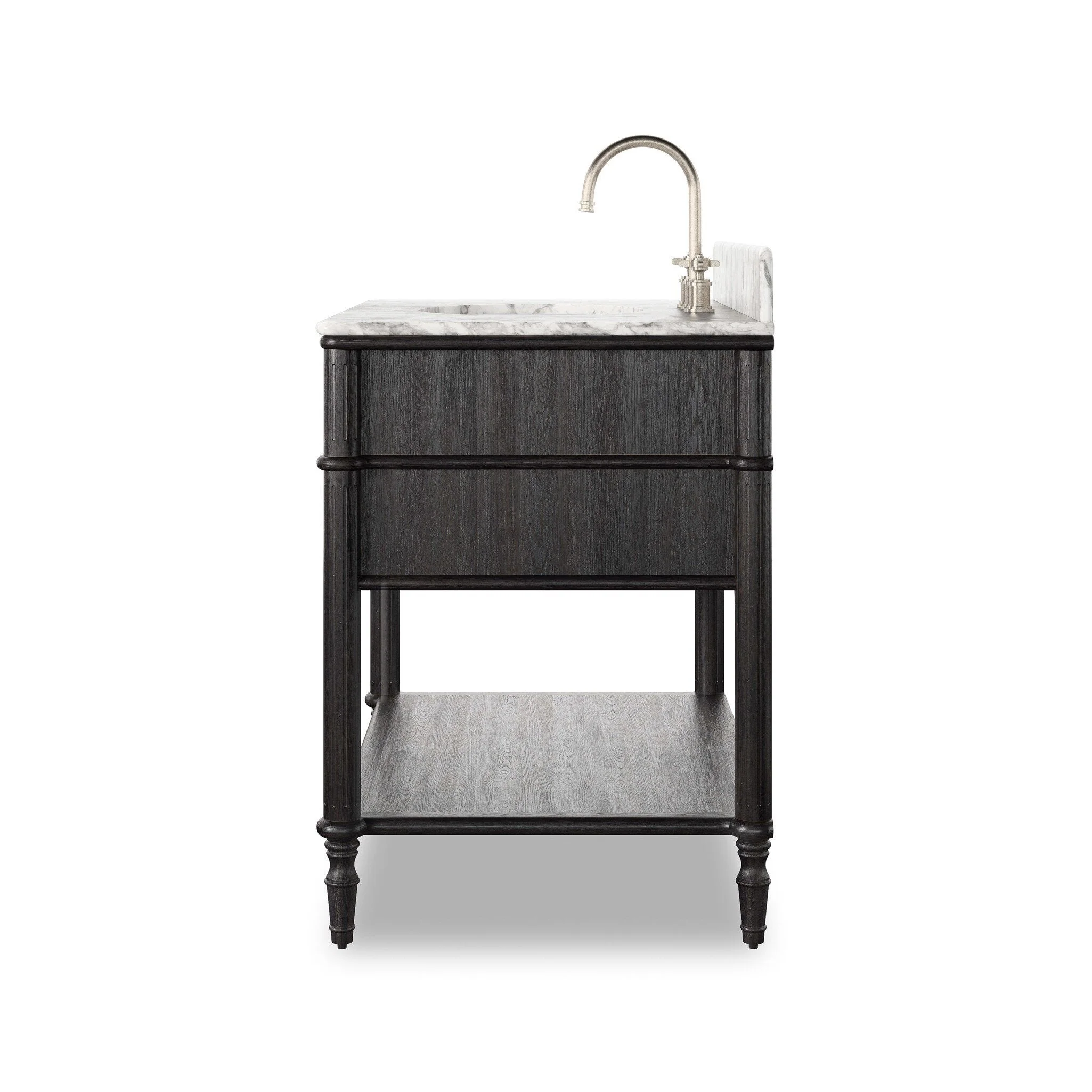 Toulouse Single Vanity - Satin Black Veneer - Image 3