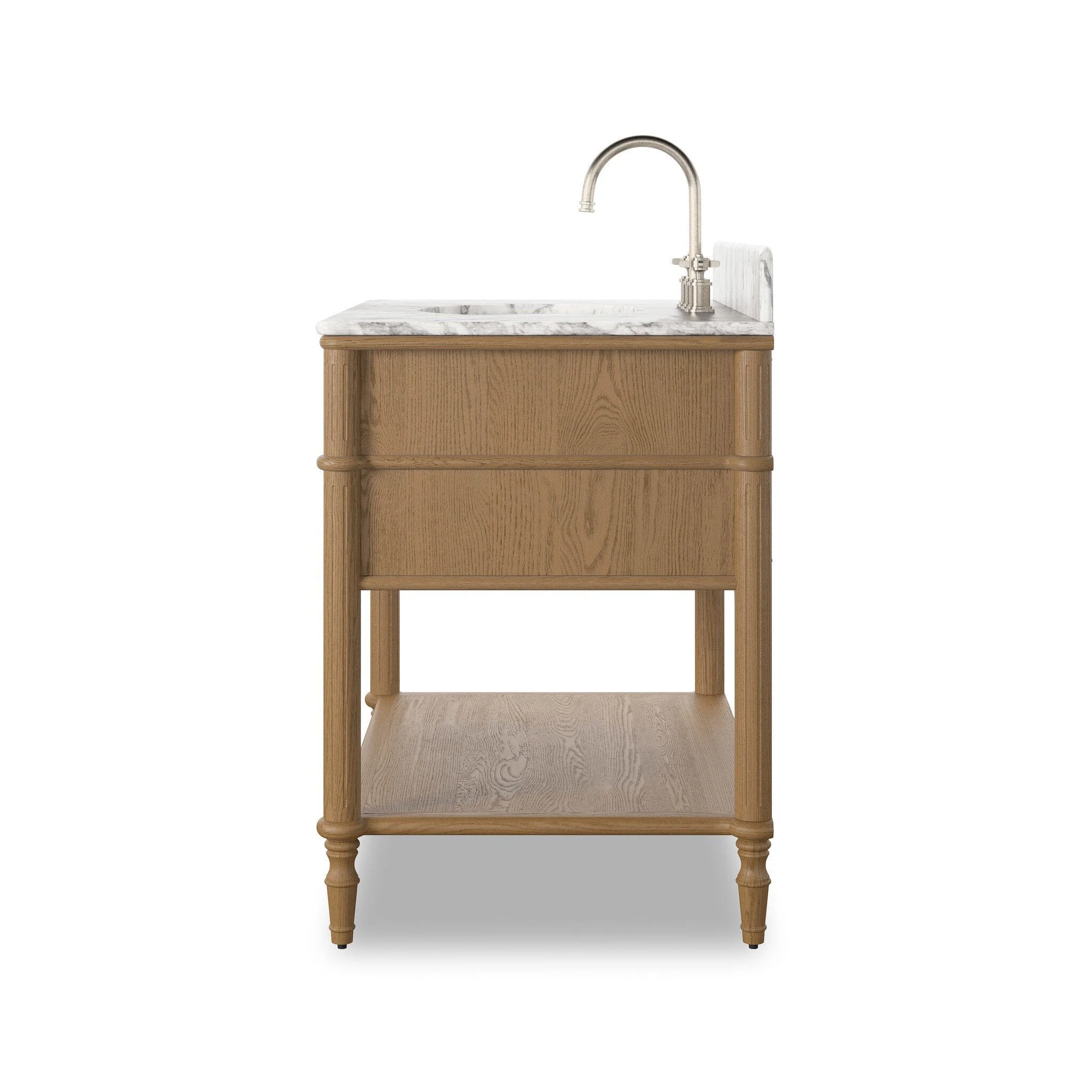 Toulouse Single Vanity - Washed Blonde Oak Veneer - Image 3