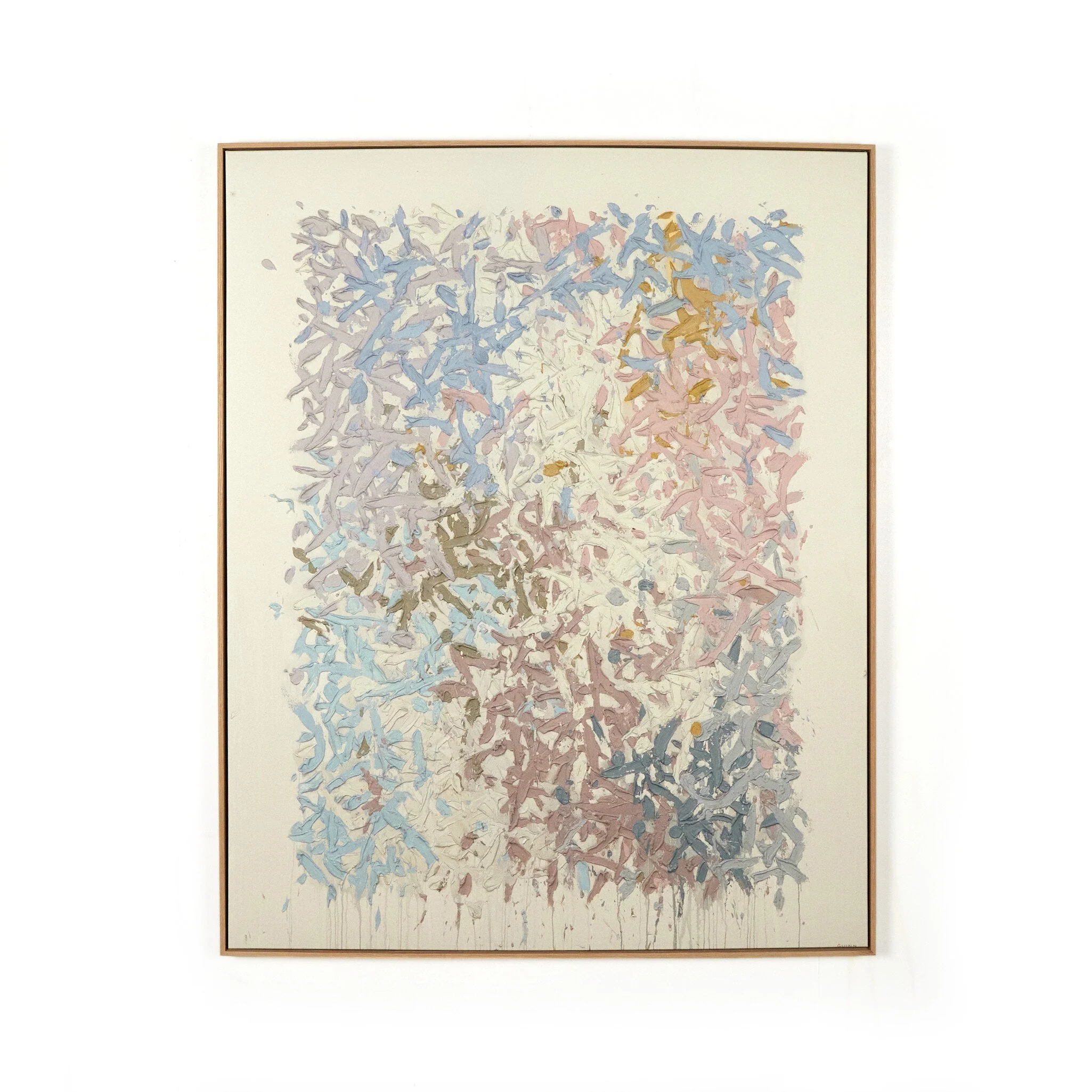 Our Hands Are Open No. 14 by Tyler Guinn - Vertical Grain White Oak Floater - Image 1