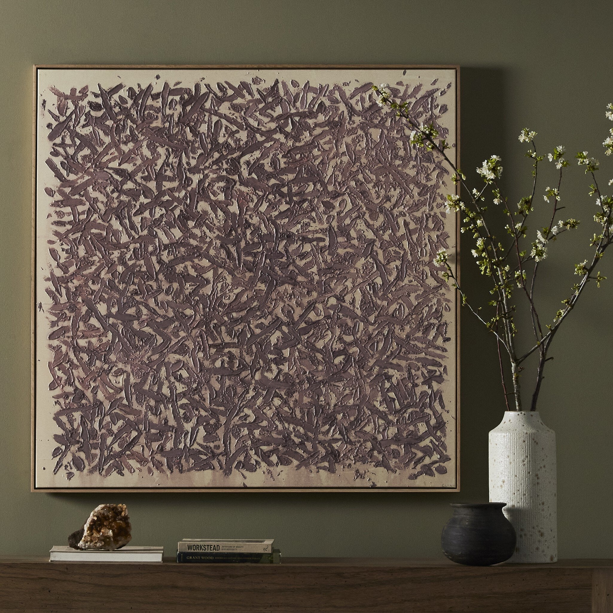 They Cling To The Rock No.6 by Tyler Guinn - Vertical Grain White Oak Floater - Image 3