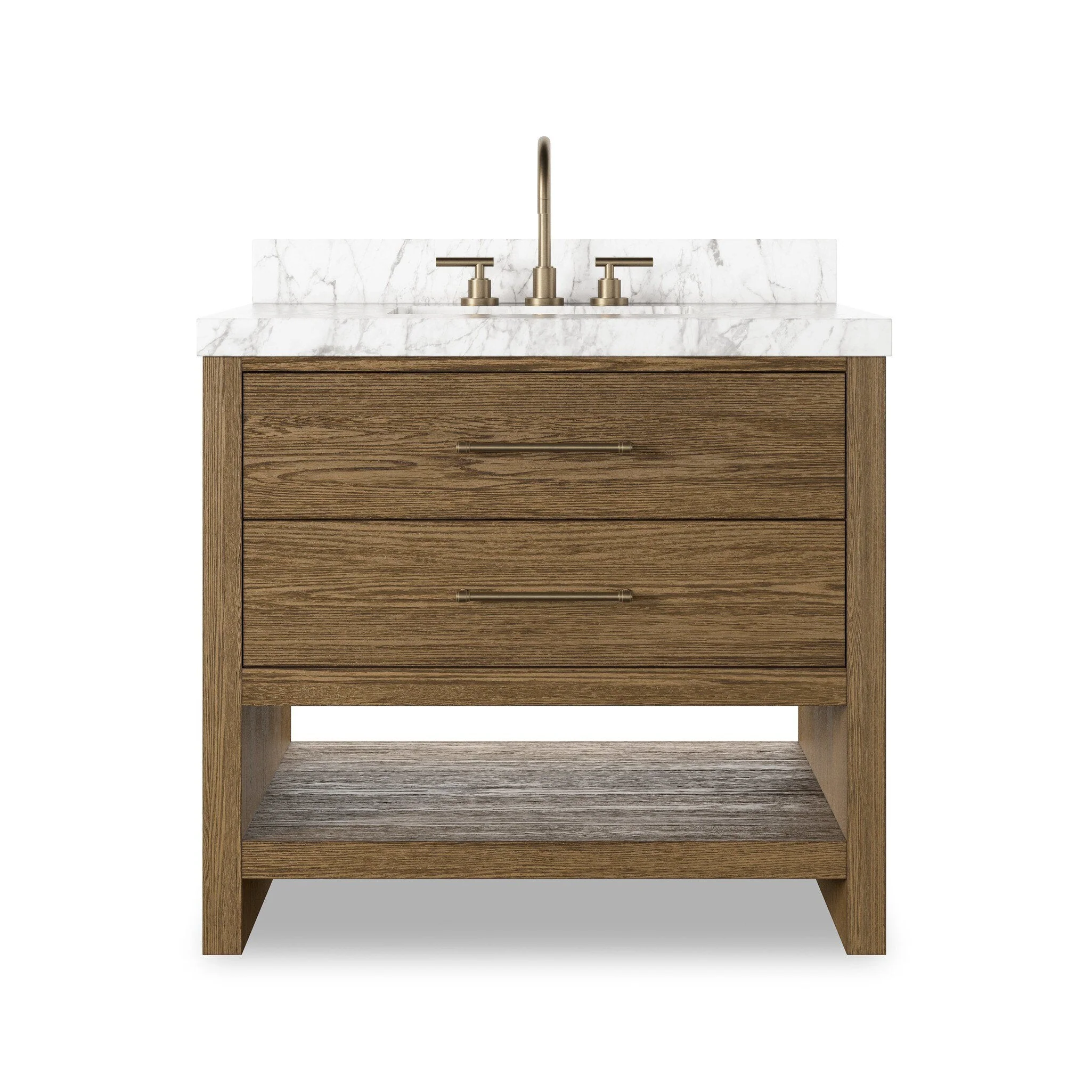 Anthem Single Vanity - Washed Natural Veneer - Image 1