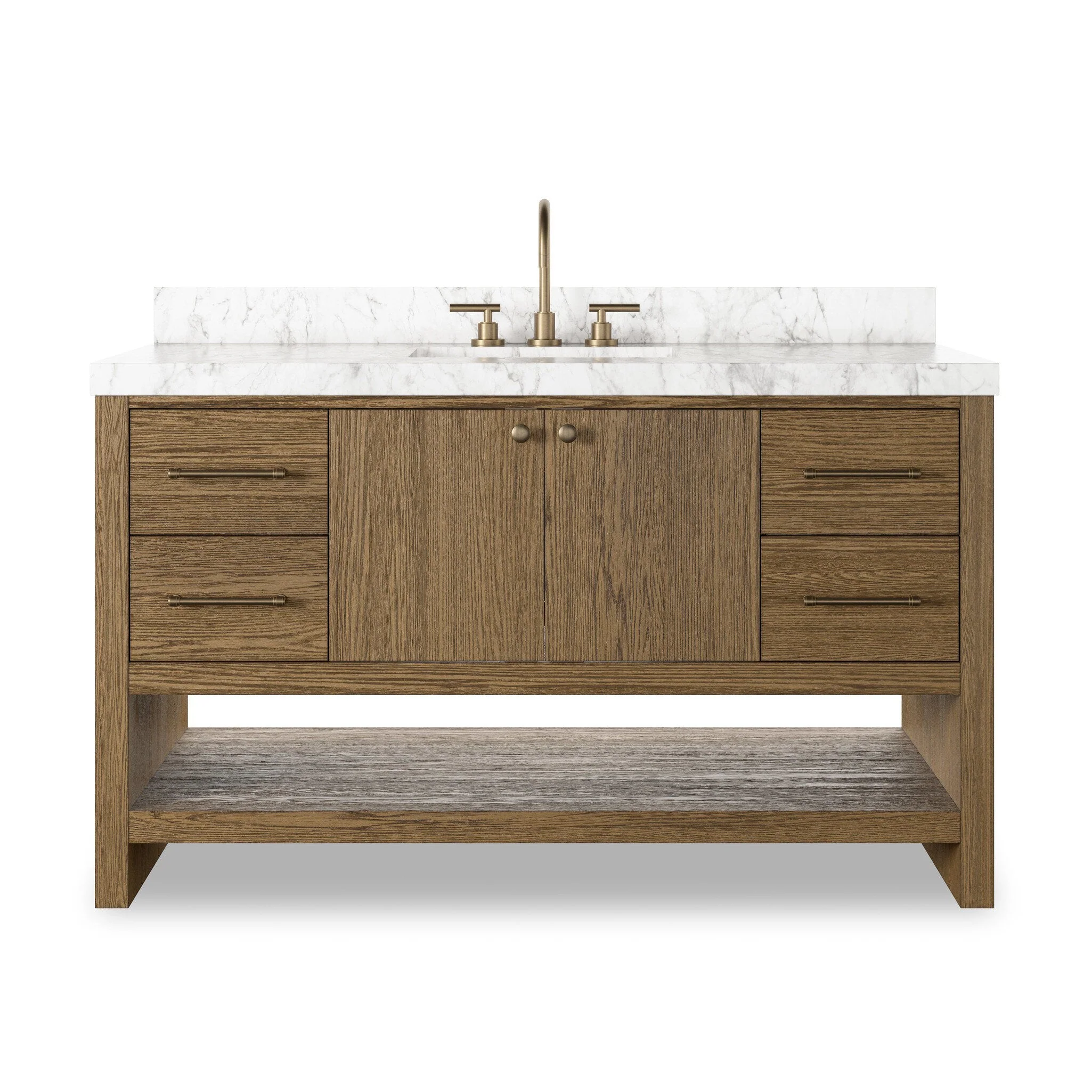 Anthem Single Wide Vanity – Washed Natural Veneer