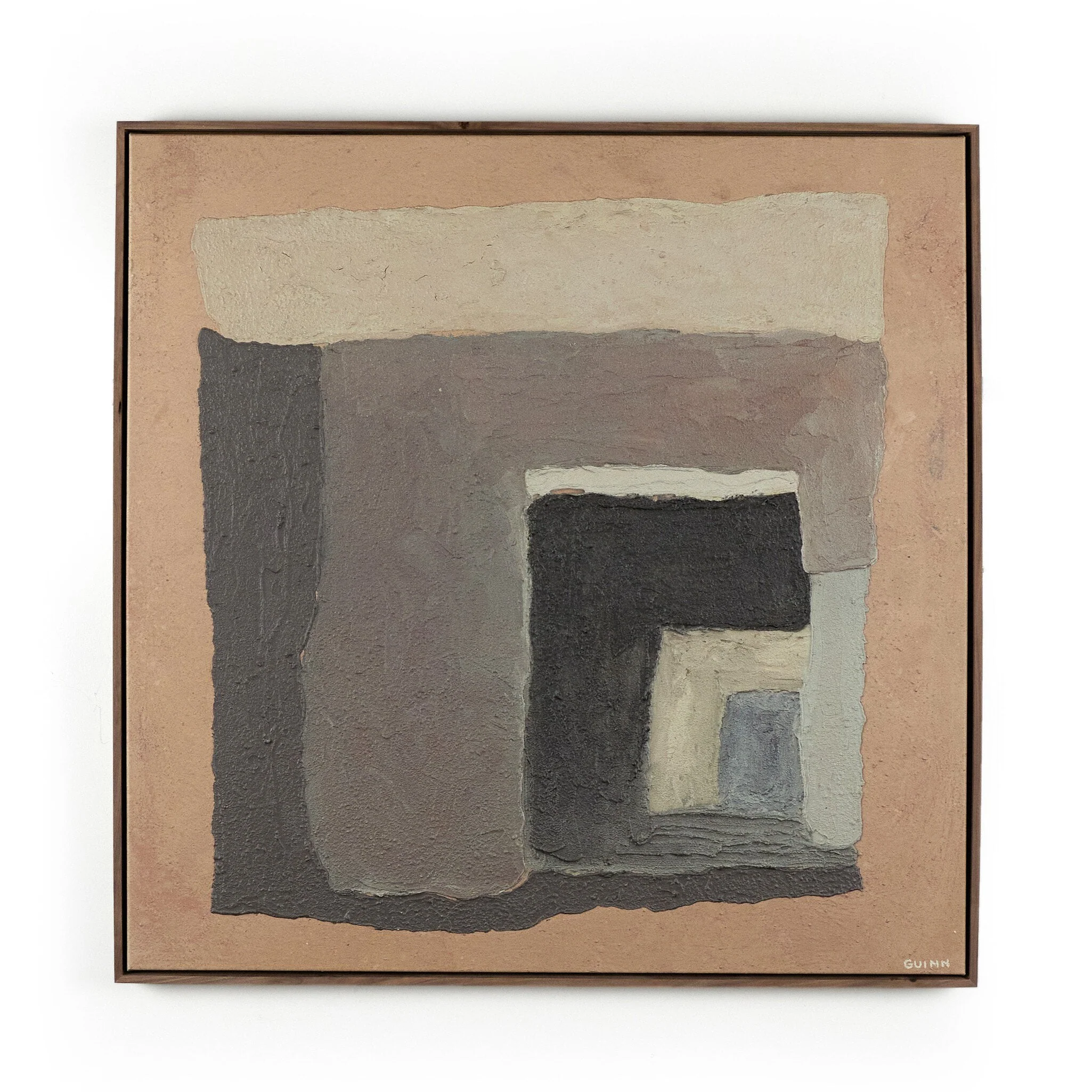 Landmarks No. 3 by Tyler Guinn - Rustic Walnut Floater - Image 1