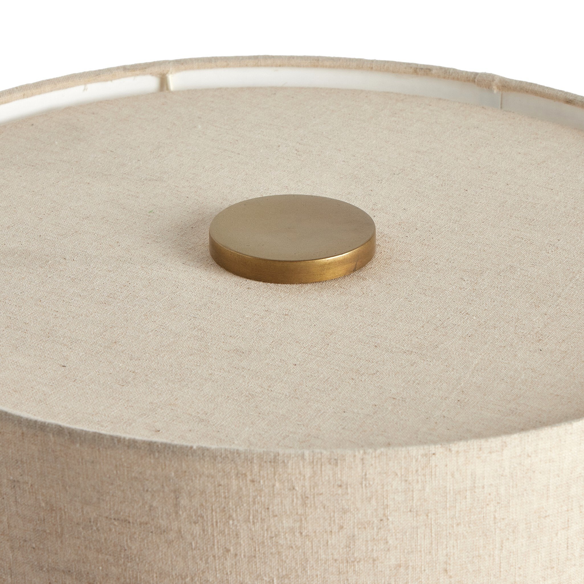 Hensley Table Lamp - Antique Brass Iron | Flax Linen - Image 3