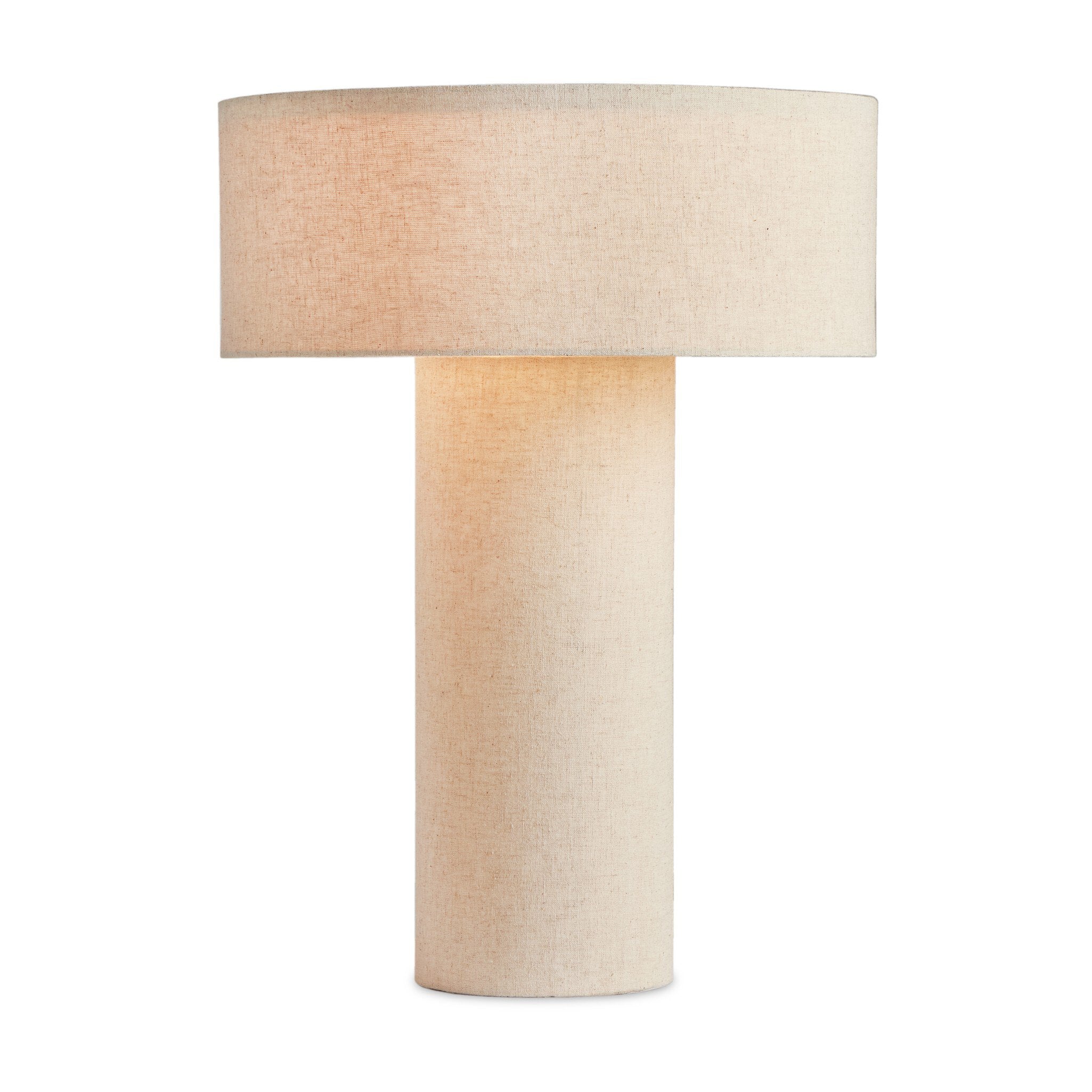 Hensley Table Lamp - Antique Brass Iron | Flax Linen - Image 2