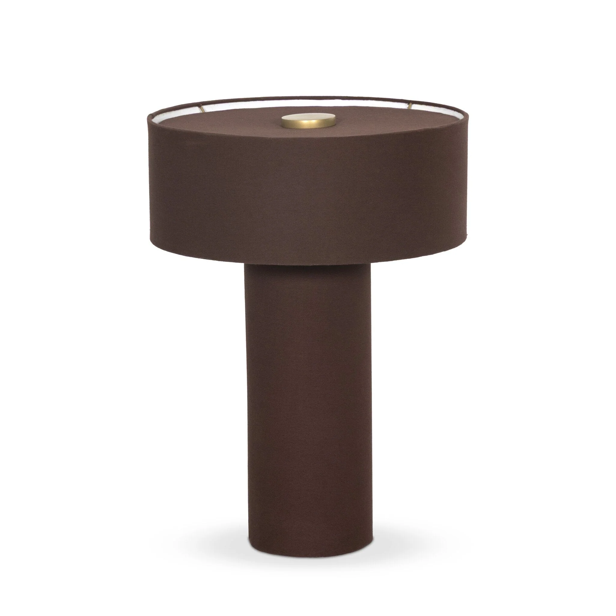 Hensley Table Lamp - Antique Brass Iron | Deep Plum - Image 1