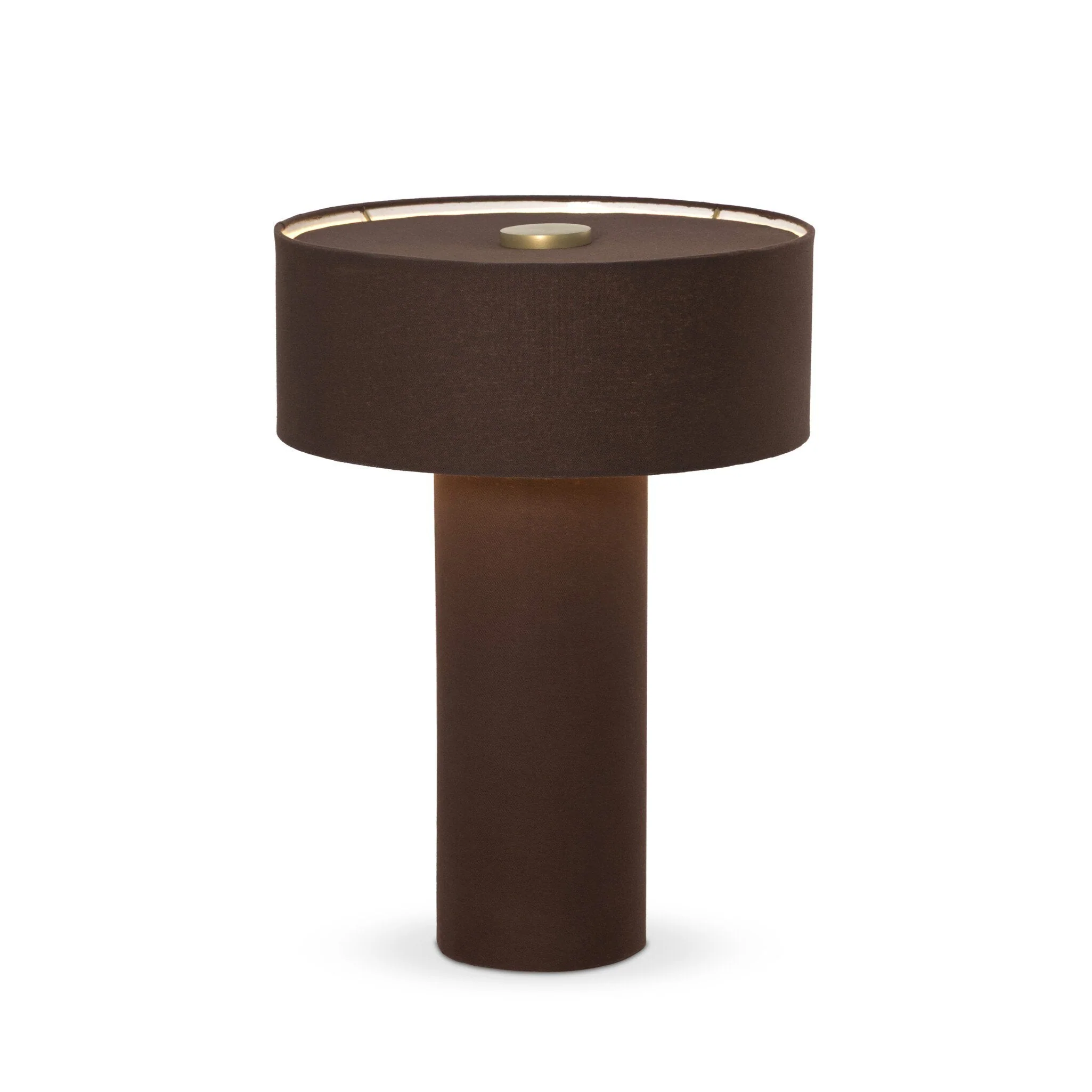 Hensley Table Lamp - Antique Brass Iron | Deep Plum - Image 2