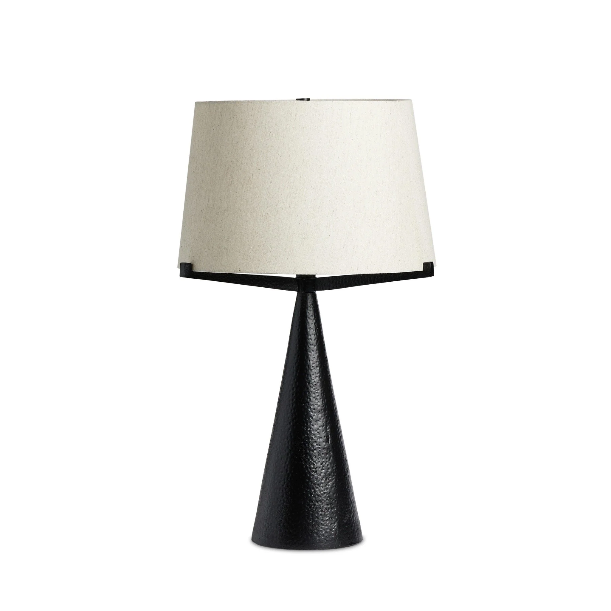 Ziggy Table Lamp - Hammered Black Aluminum - Image 1