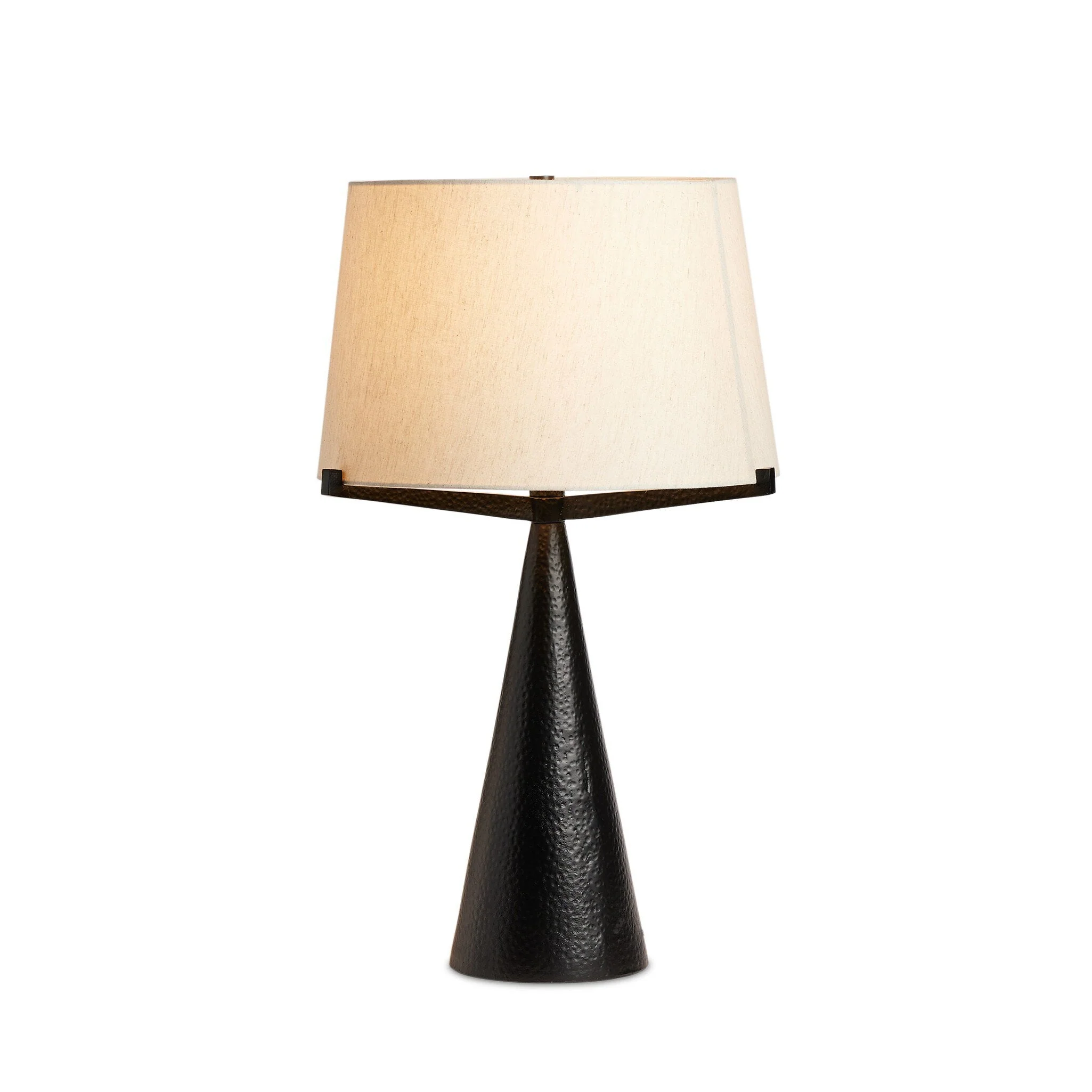 Ziggy Table Lamp - Hammered Black Aluminum - Image 2
