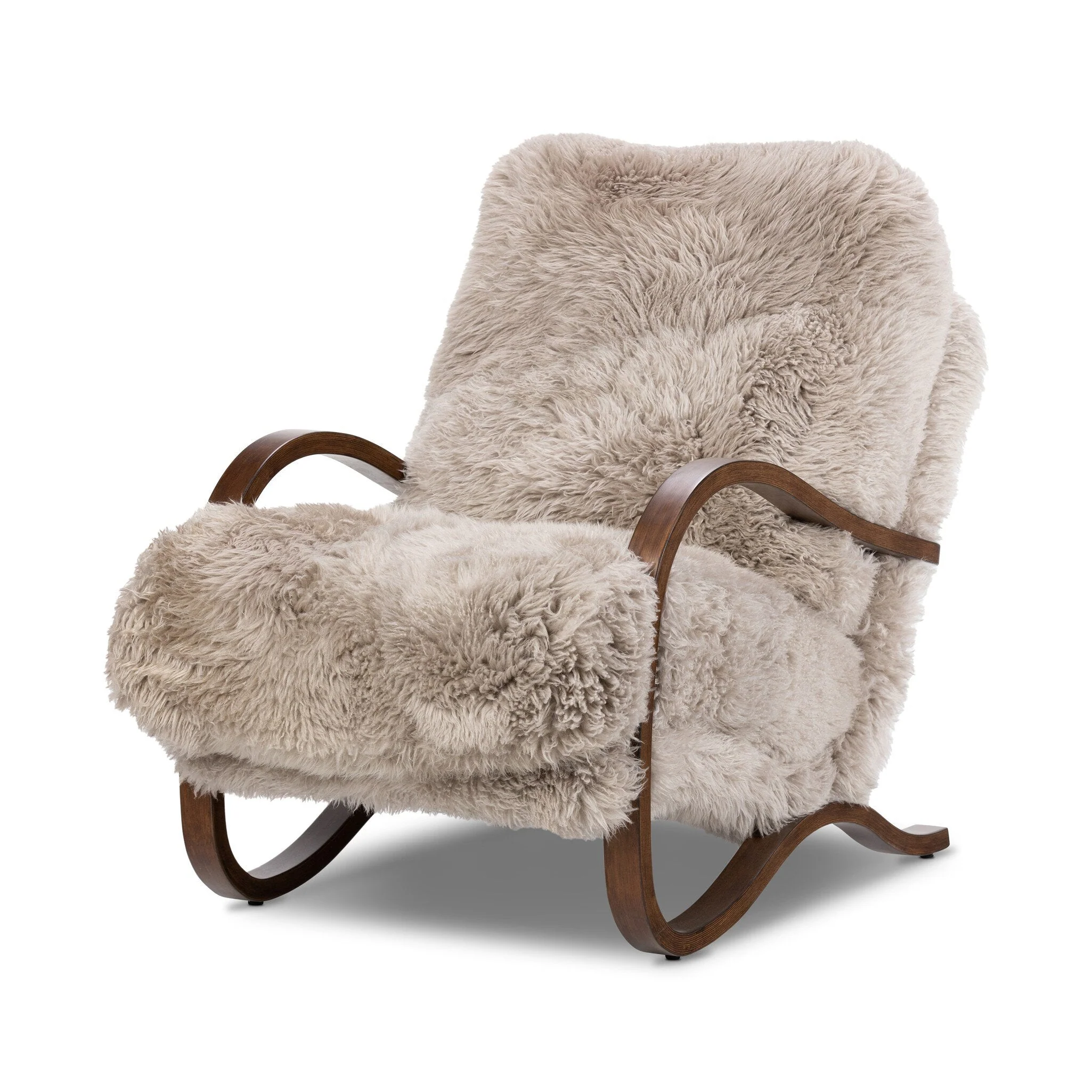 Tobin Chair - Taupe Mongolian Fur - Image 2