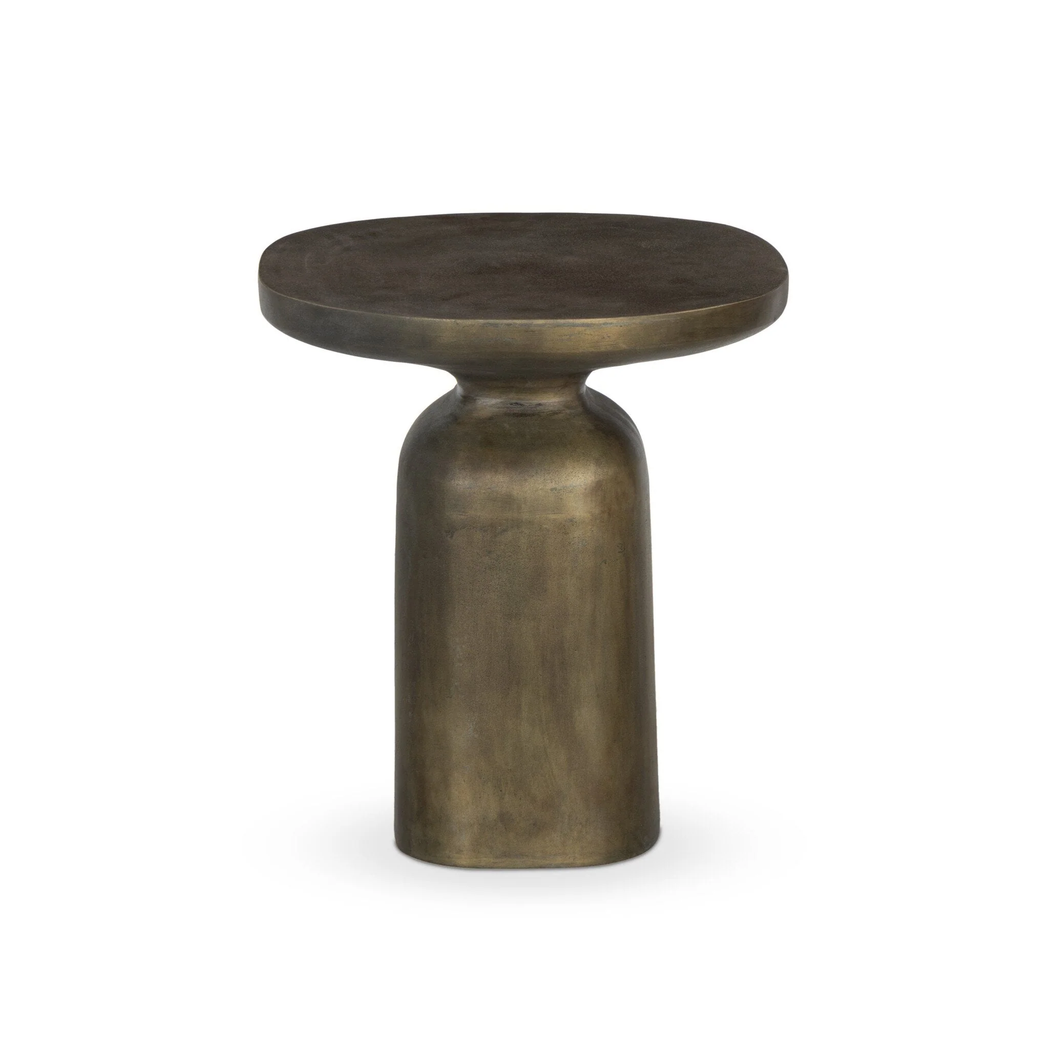 Odessa End Table - Textured Aged Brass - Image 1