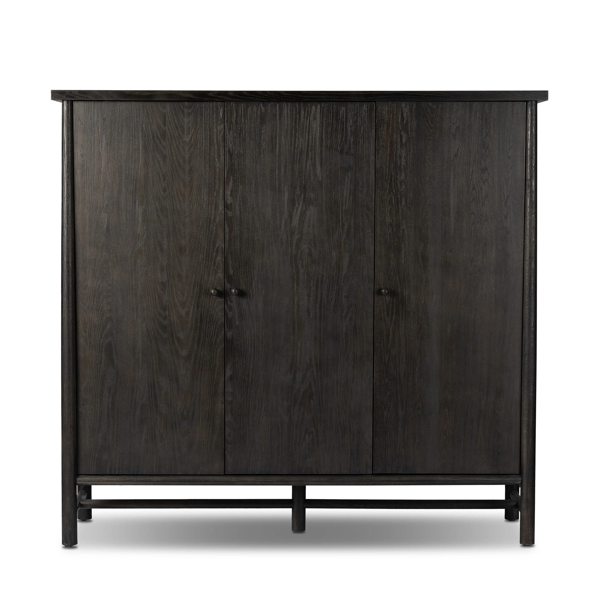 Renaud 3-Door Cabinet – Charcoal Oak Veneer