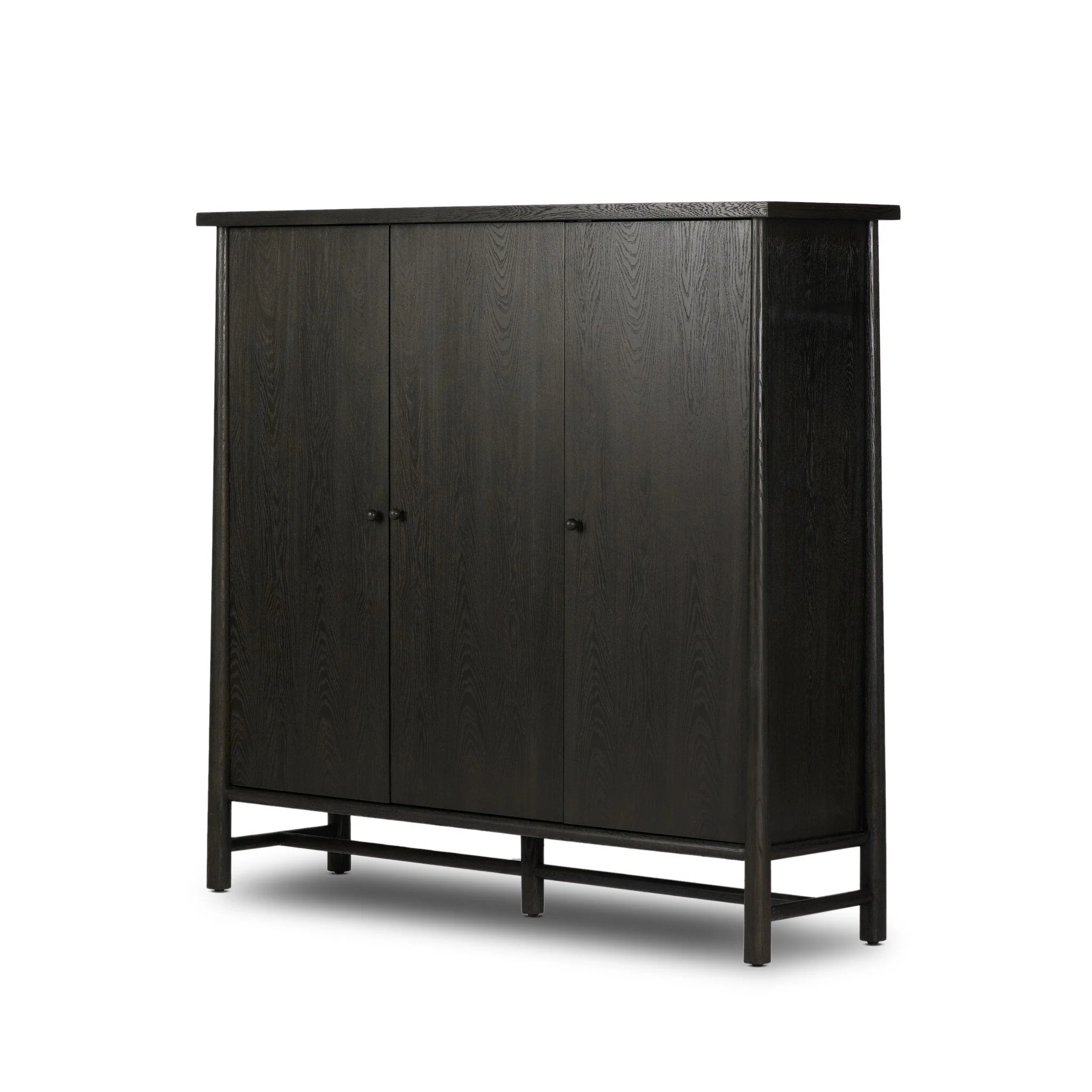 Renaud 3-Door Cabinet - Charcoal Oak Veneer - Image 3