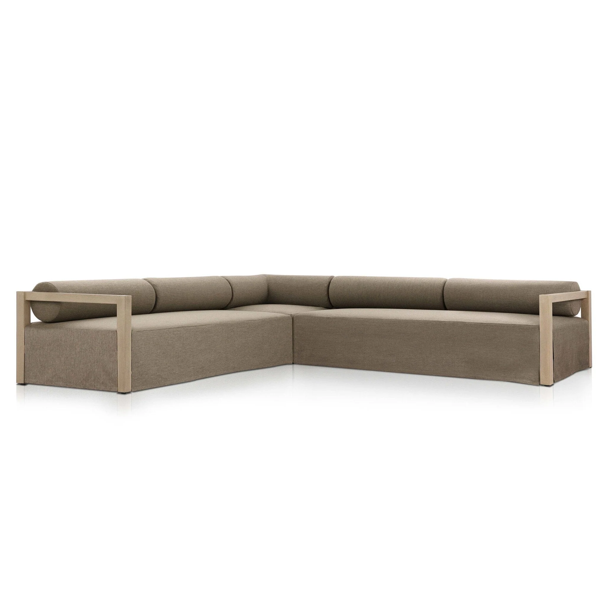 Laskin Outdoor 3Pc Sectional - Alessi Fawn - Image 2