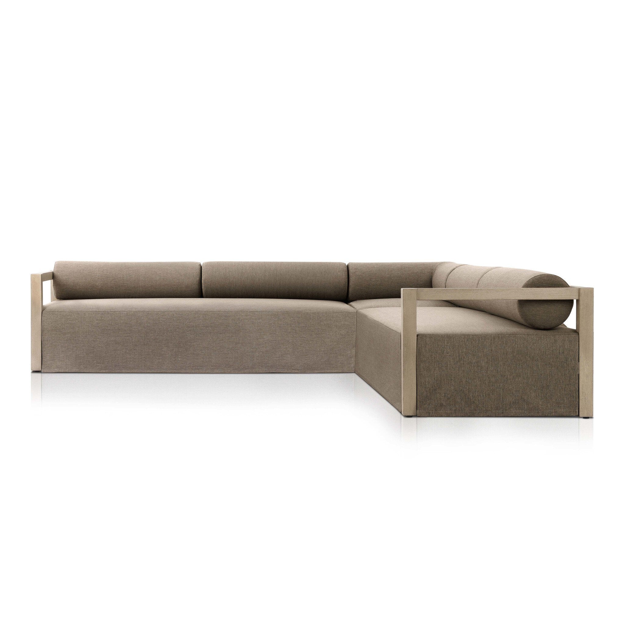 Laskin Outdoor 3Pc Sectional - Alessi Fawn - Image 3
