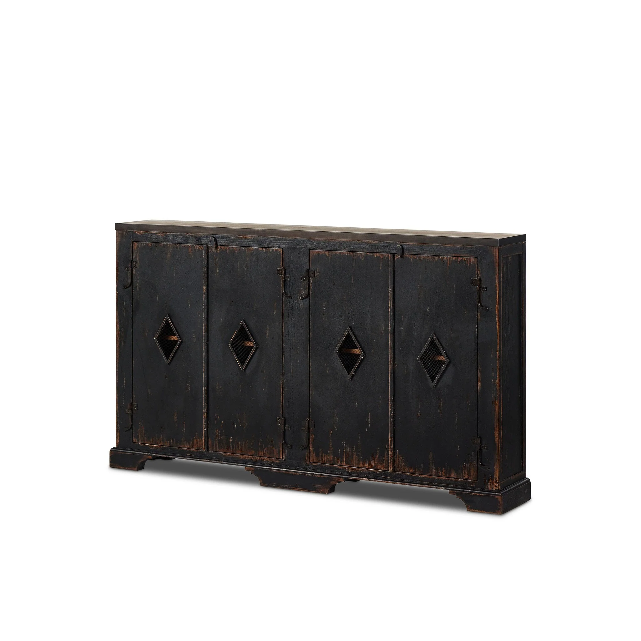 The Humptulips River Moonshine Cabinet - Distressed Burnt Black - Image 2